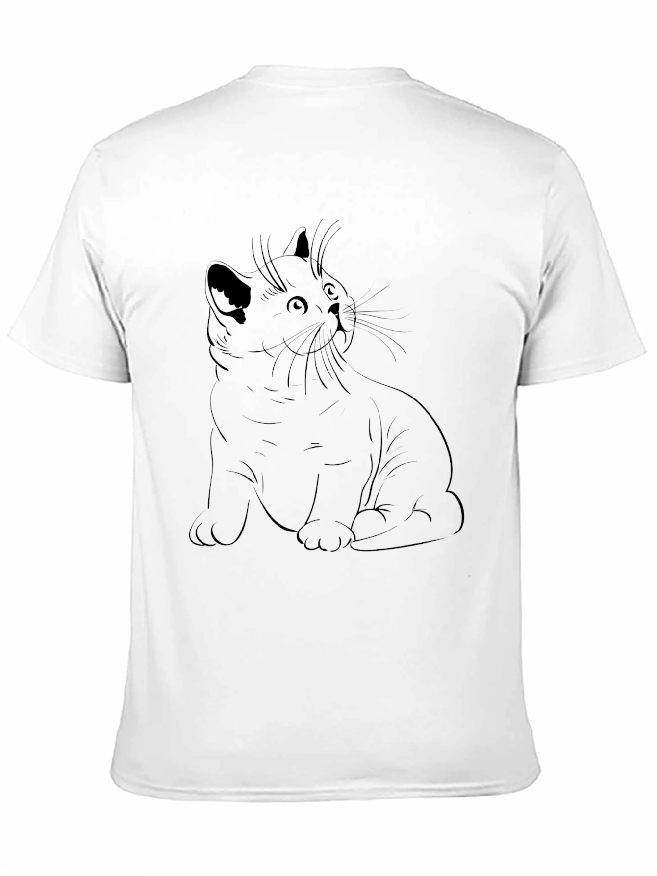 Black Black Cat Outline Graphic Tee | Modern Unisex Fit view 11