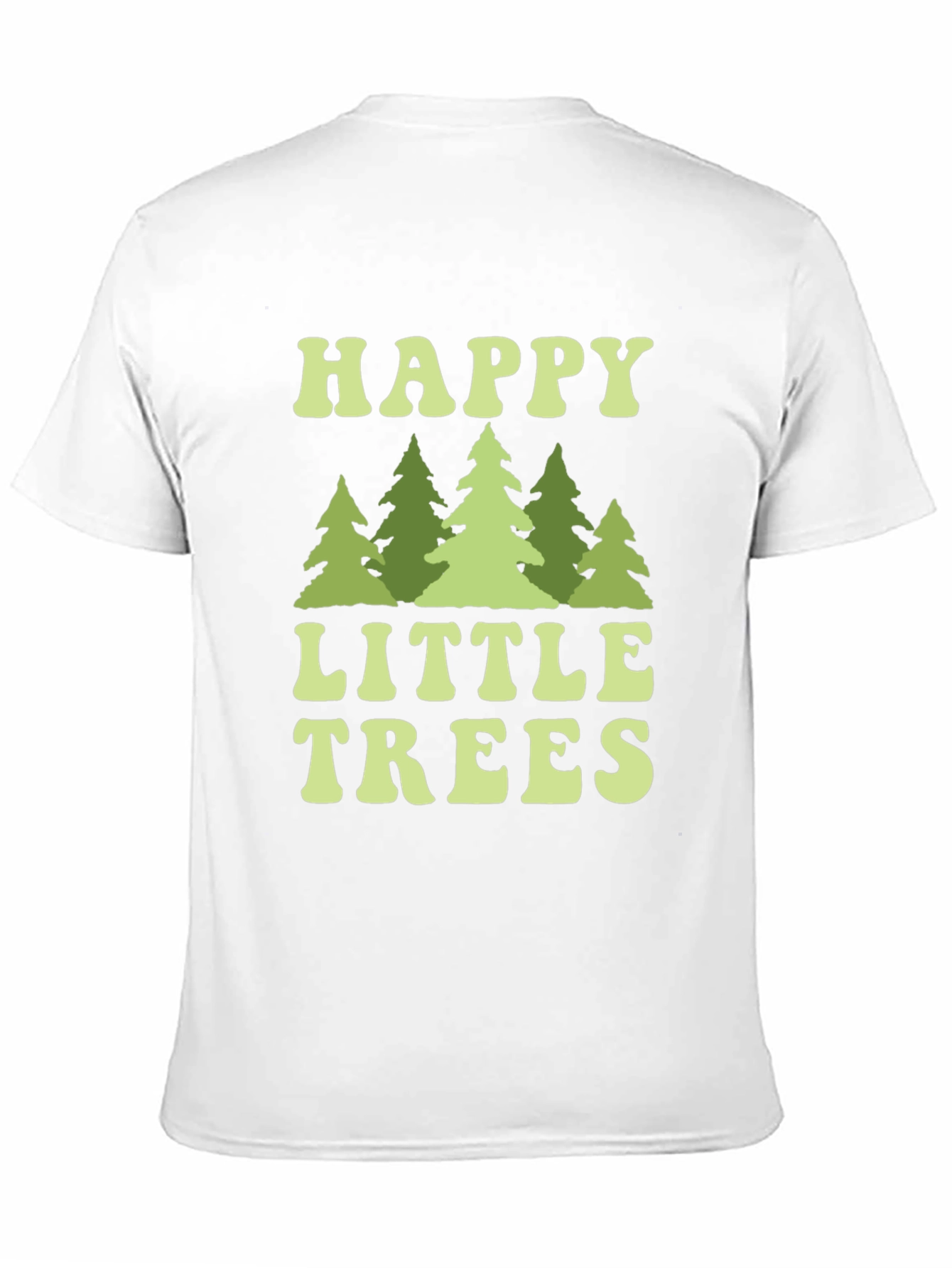 Black Happy Little Trees Graphic T-Shirt view 11