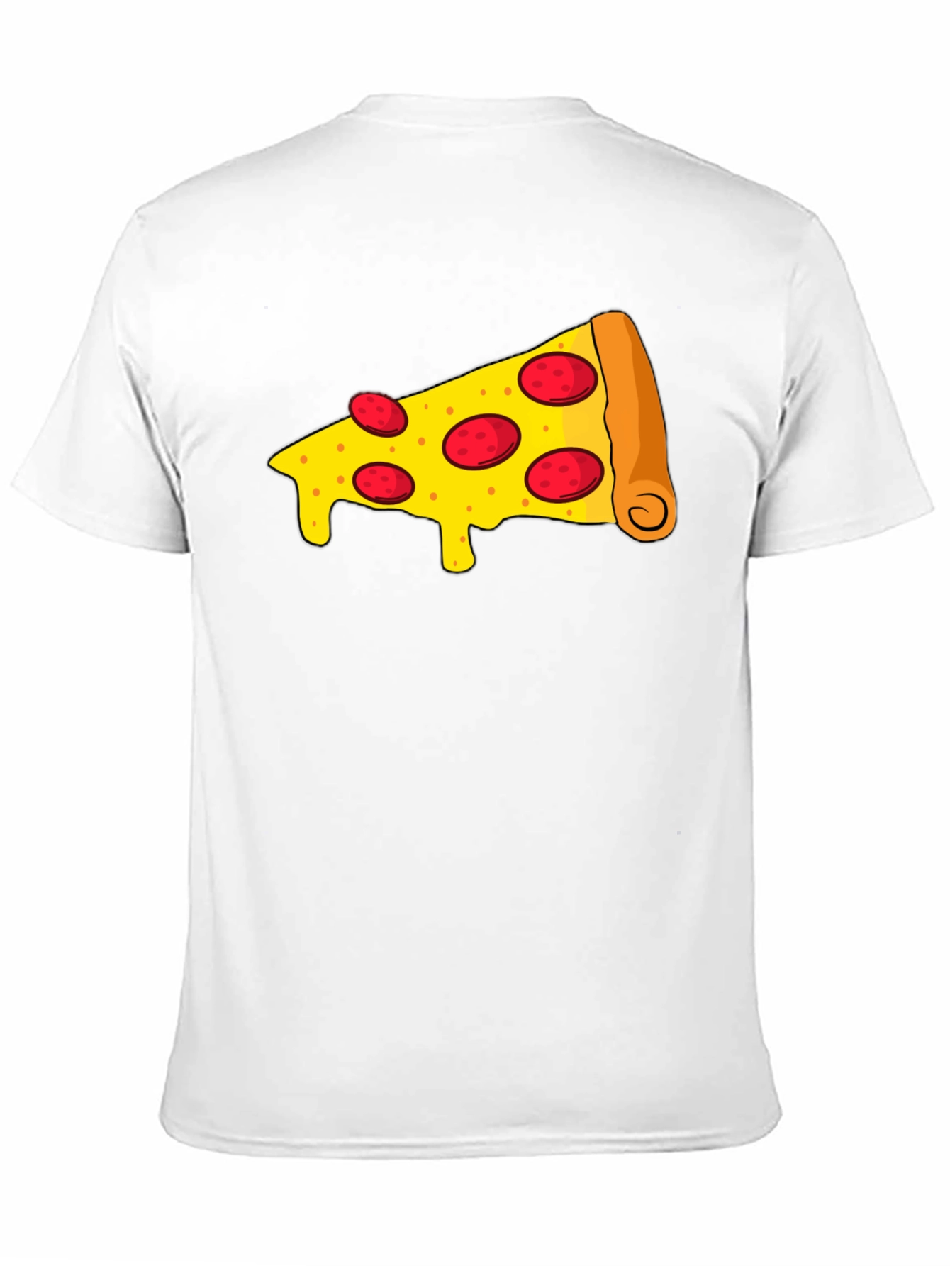 Black Pizza Slice Graphic Tee - Unisex Black T-Shirt view 11