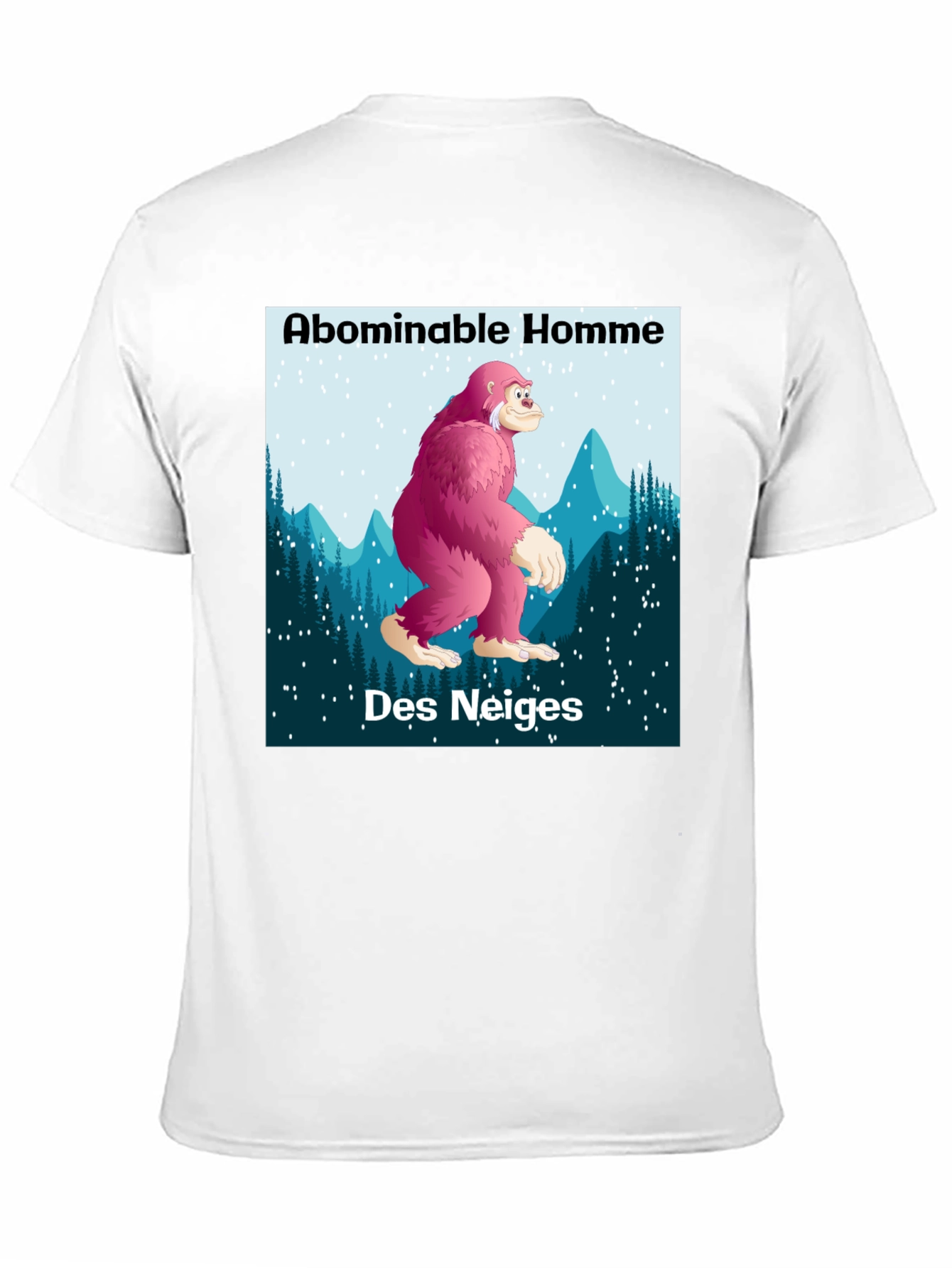 Black Abominable Homme Des Neiges Graphic T-Shirt view 11