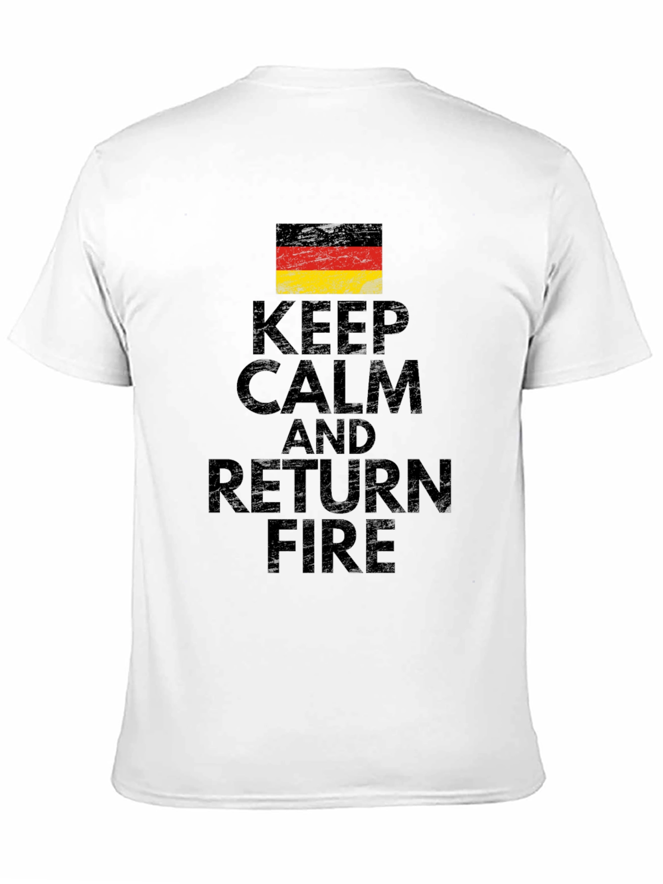Black Keep Calm & Return Fire T-Shirt - Black view 11
