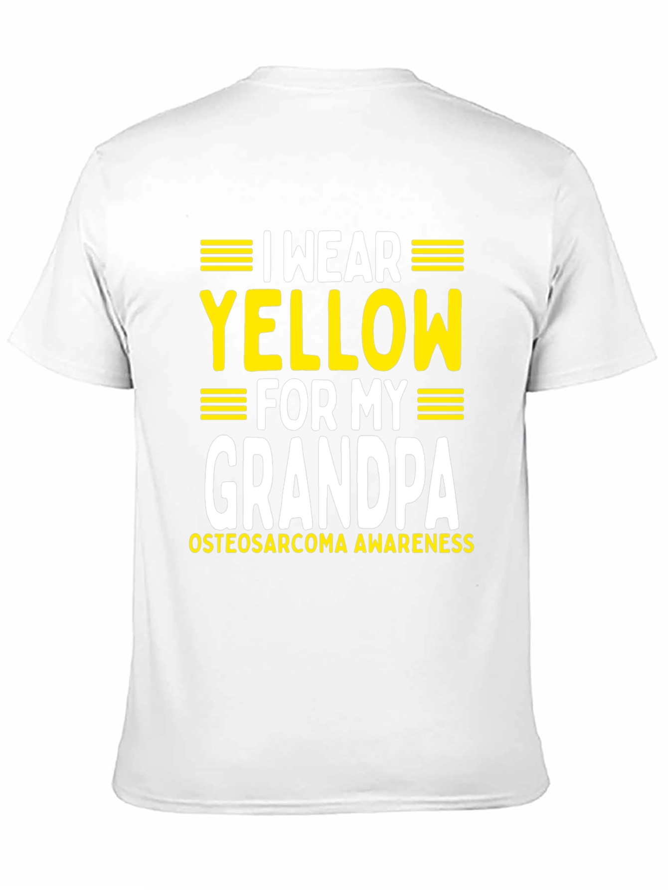 Black I Wear Yellow for My Grandpa T-Shirt view 11