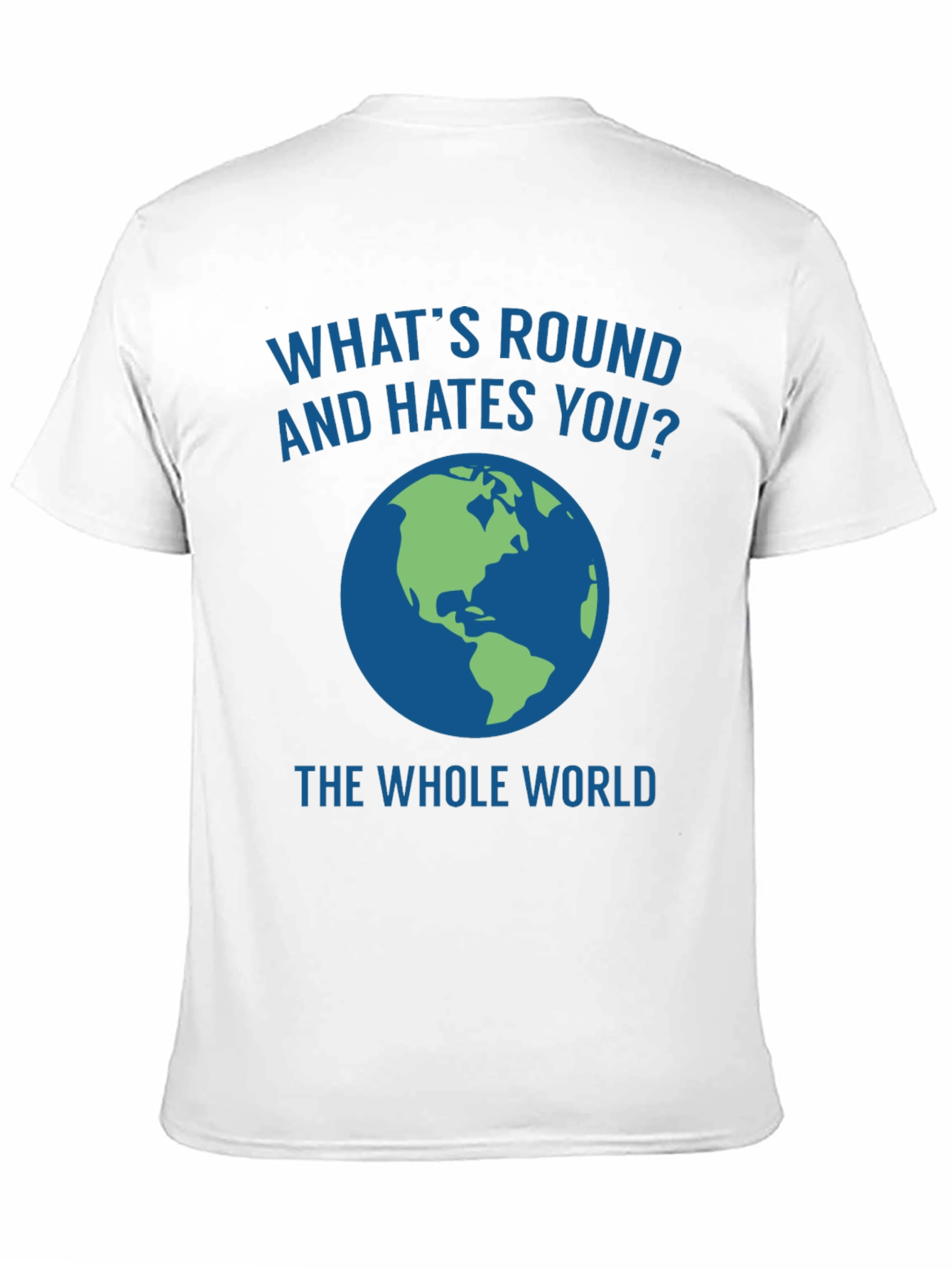 Black What's Round and Hates You? Graphic Tee view 11