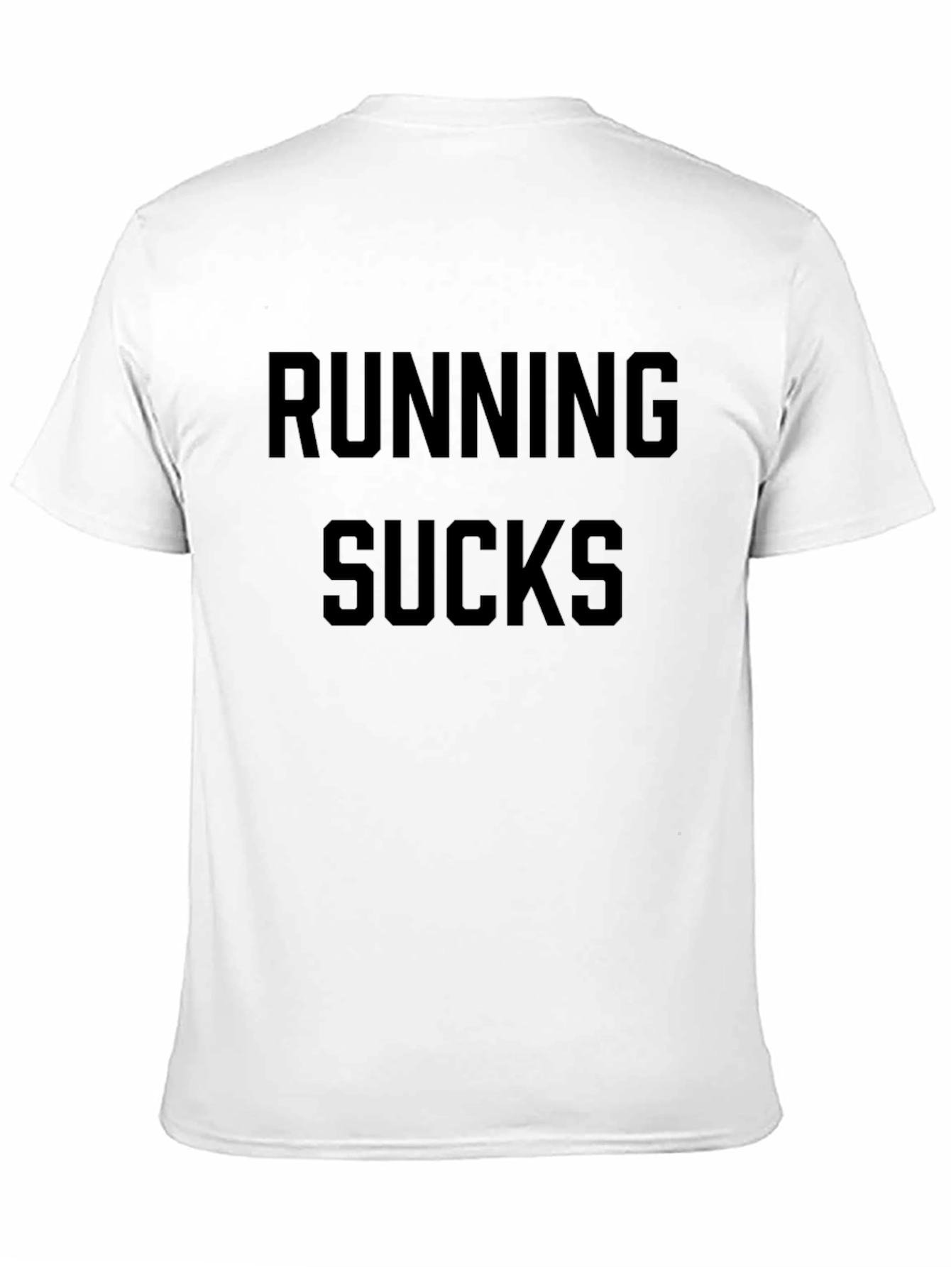 Black Running Sucks T-Shirt - Funny Workout Tee view 11