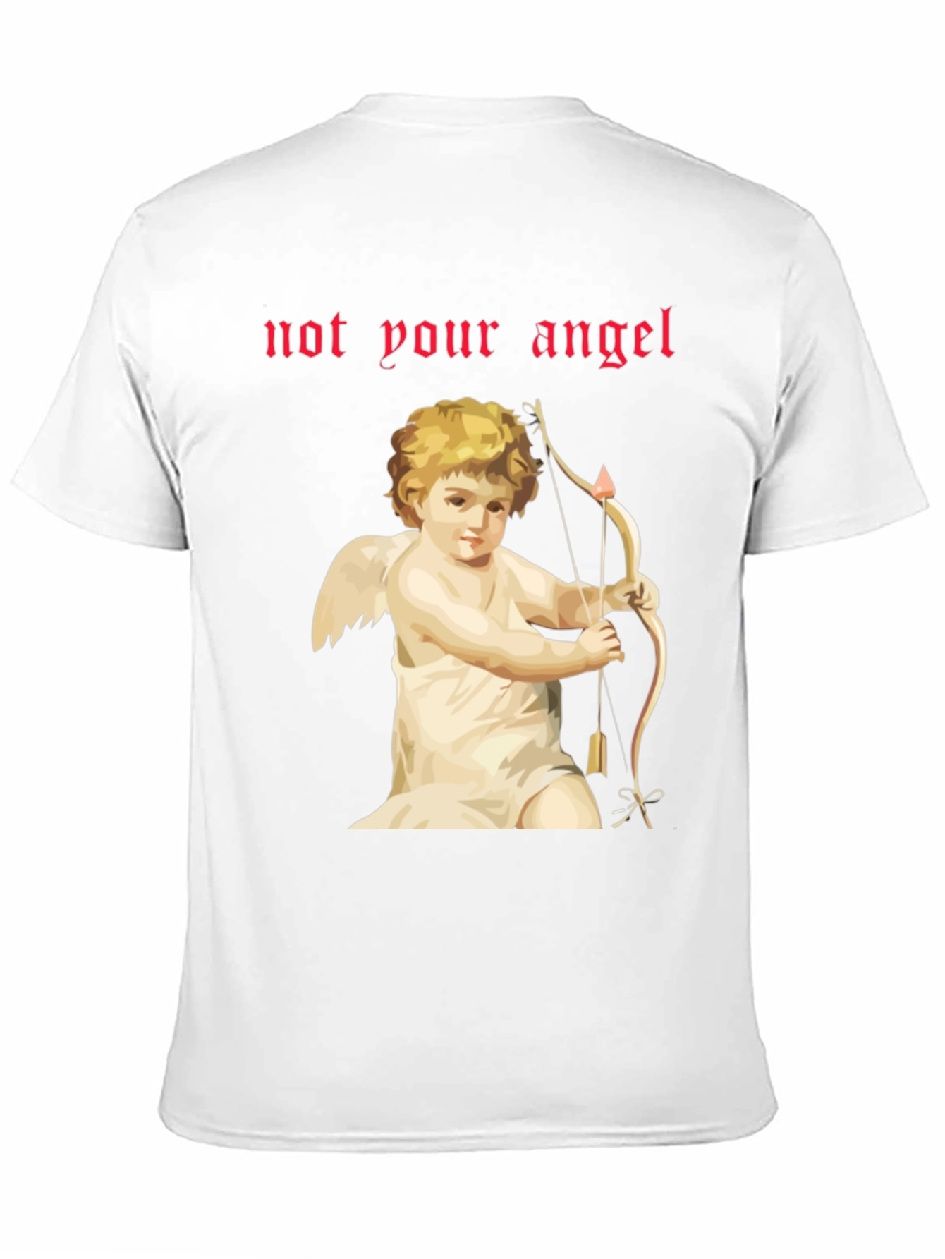 Black Not Your Angel Cupid Graphic Tee - Black T-Shirt view 11