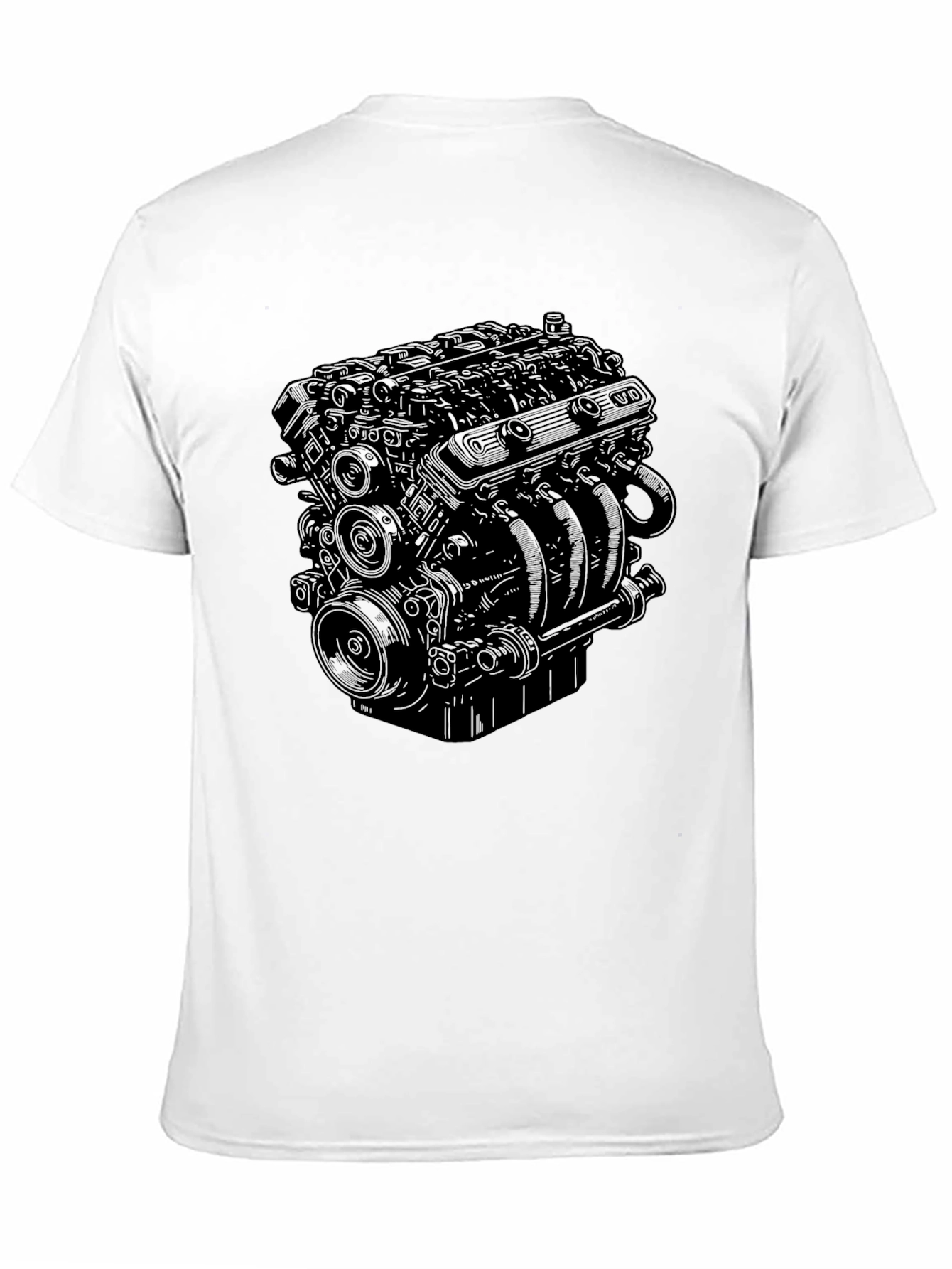Black Engine Graphic Black T-Shirt view 11