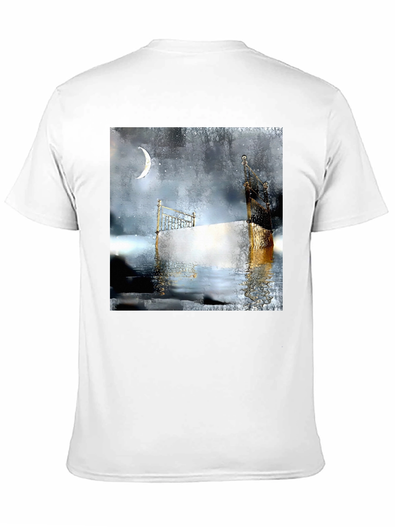 Black Surreal Dreamscape Black Tee view 11