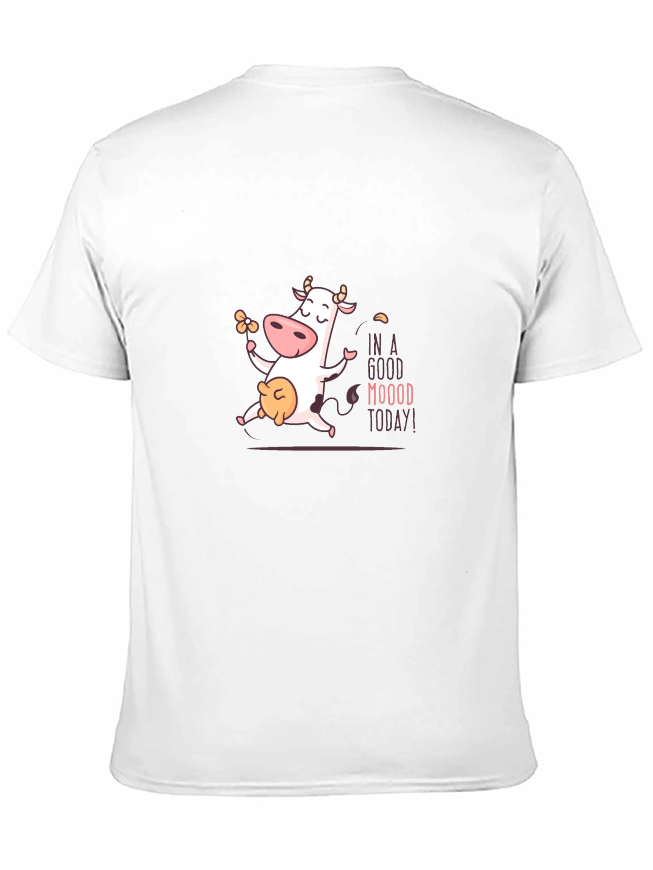 Black Funny Cow T-Shirt - In A Good Moood Today! view 11