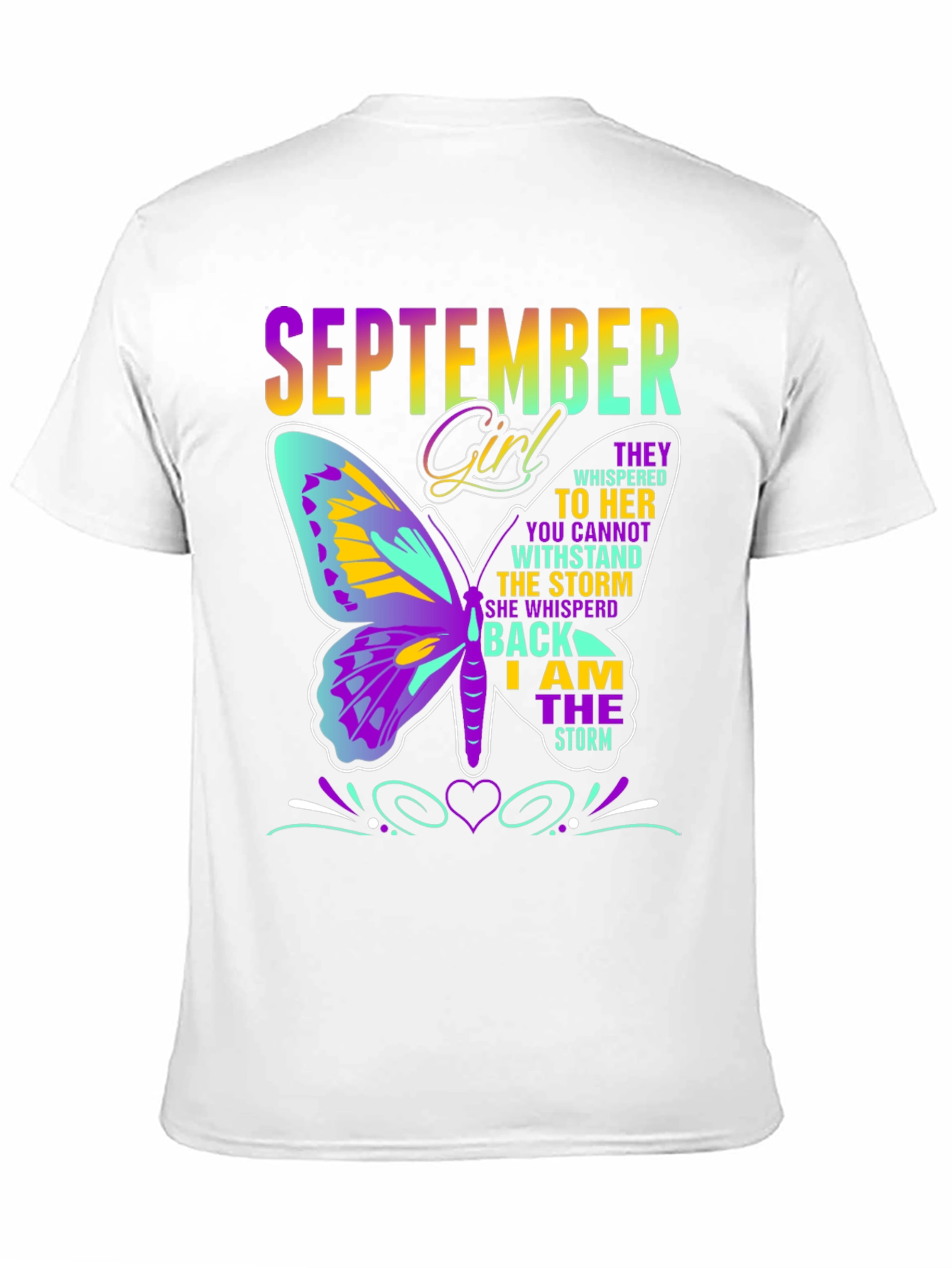 Black September Girl Butterfly T-Shirt view 11