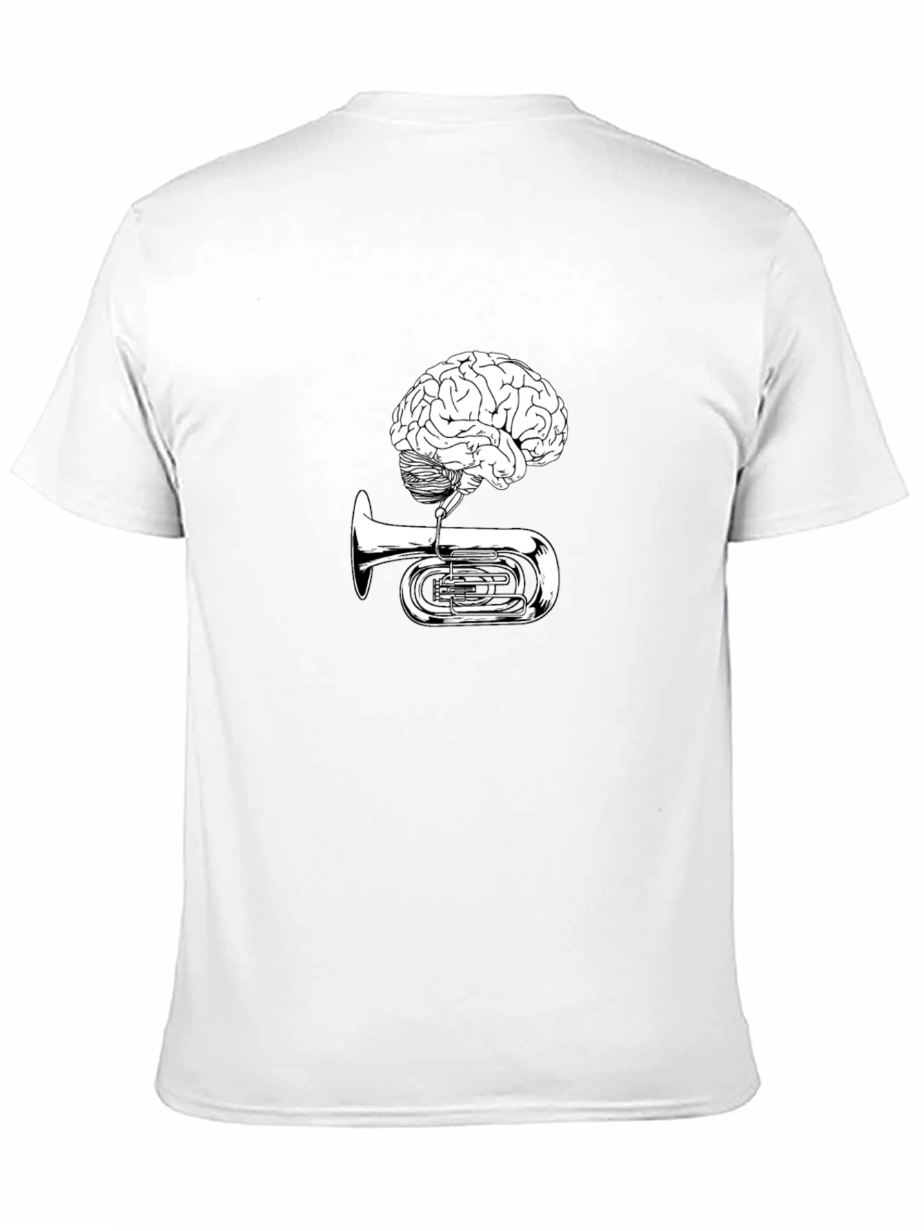 Black Brain Tuba Graphic Tee - Musical Mind T-Shirt view 11