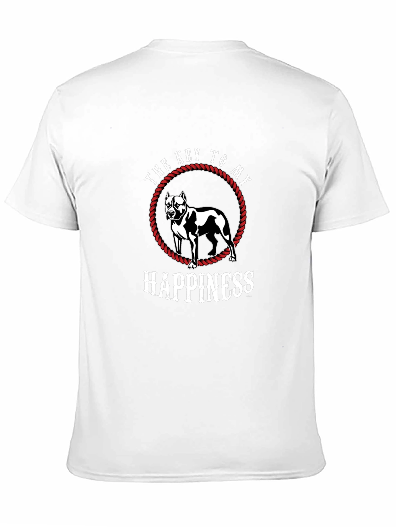 Black Pitbull Happiness Graphic Tee - Men's Black T-Shirt view 11