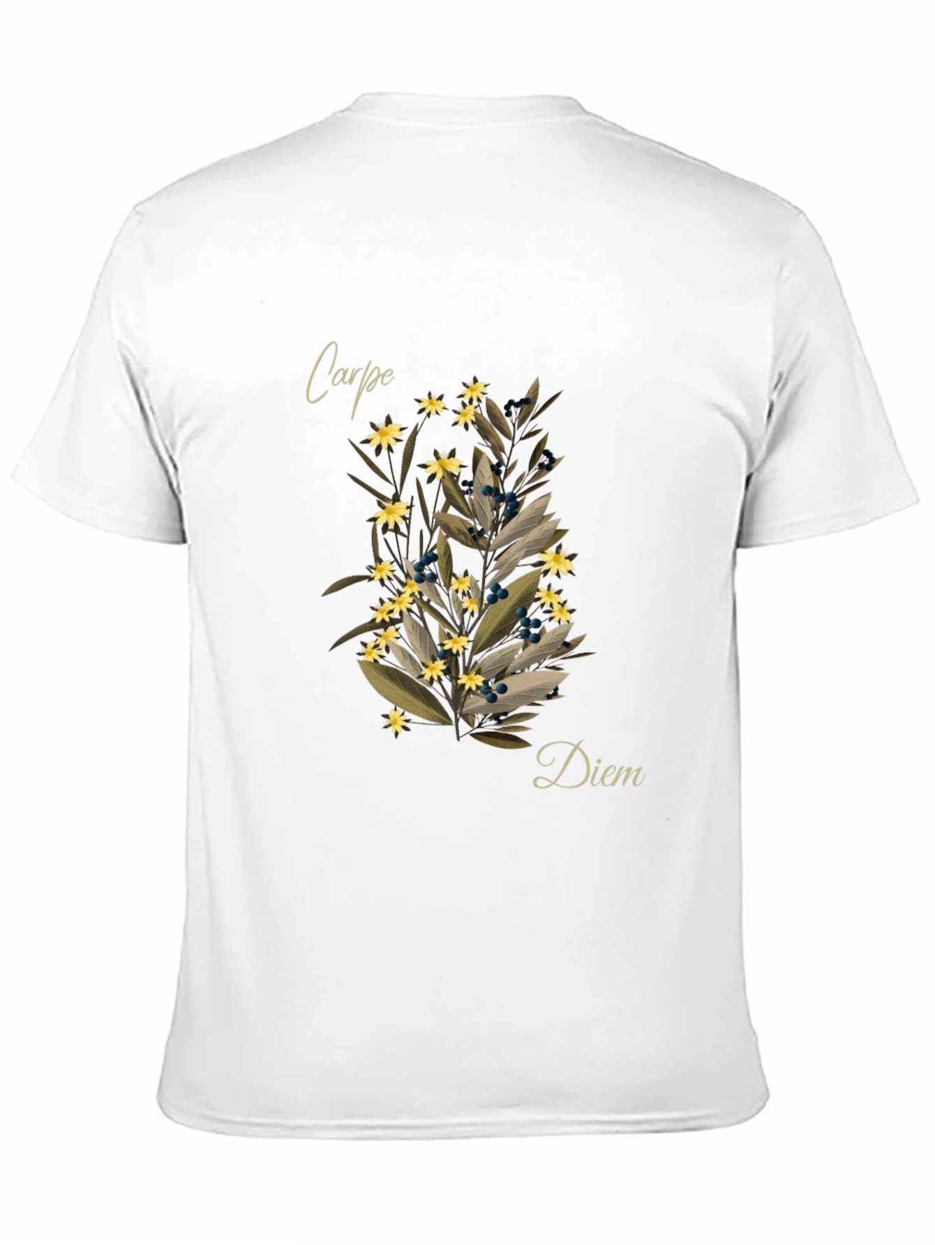 Black Carpe Diem Floral T-Shirt - Seize the Day view 11