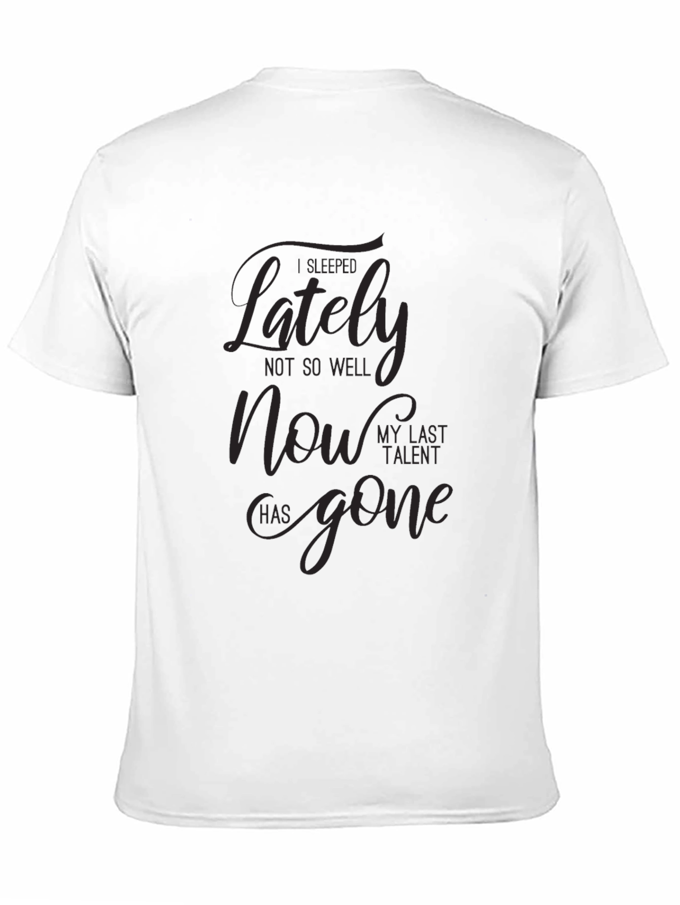 Black Men's 'I Fall Asleep Lately' Graphic T-Shirt - Black view 11