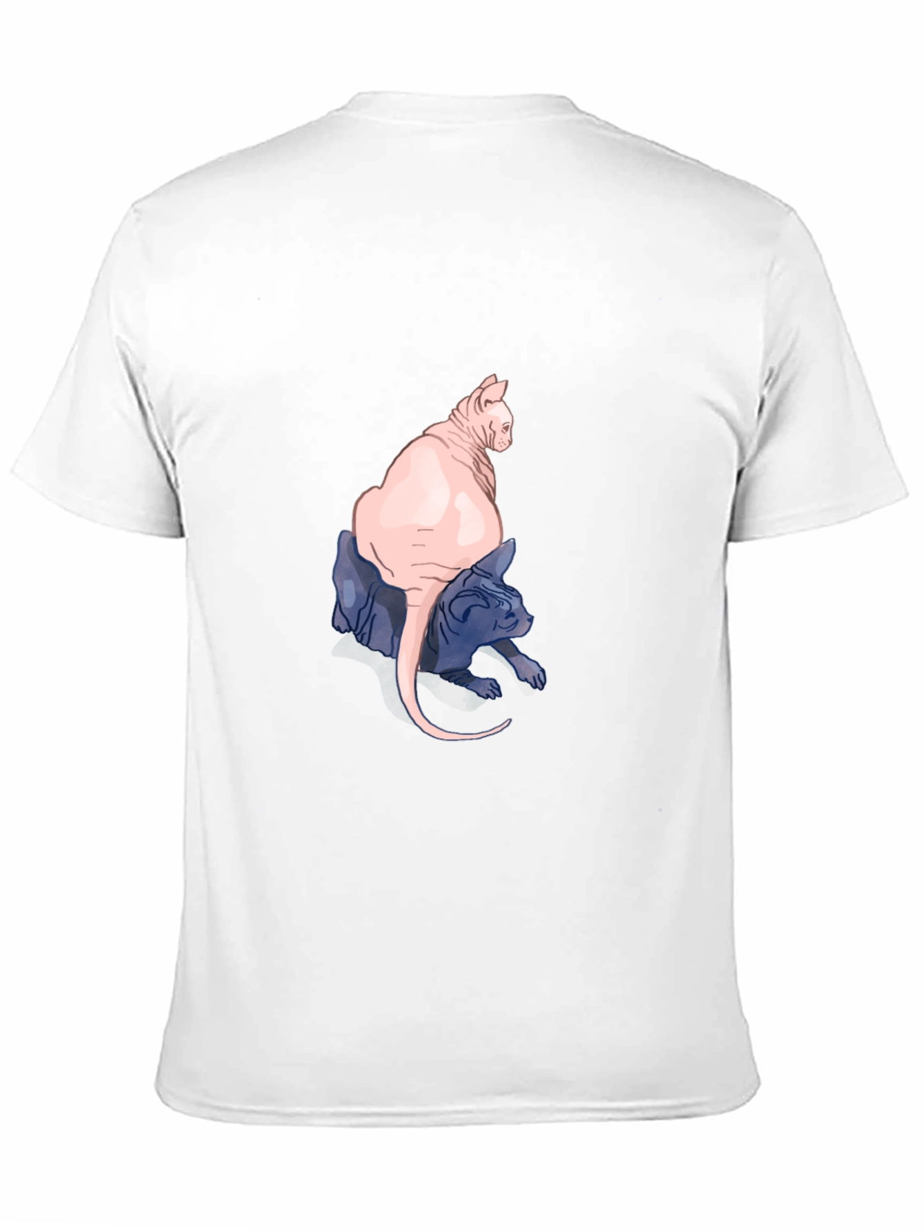 Black Two Hairless Cats Black T-Shirt view 11