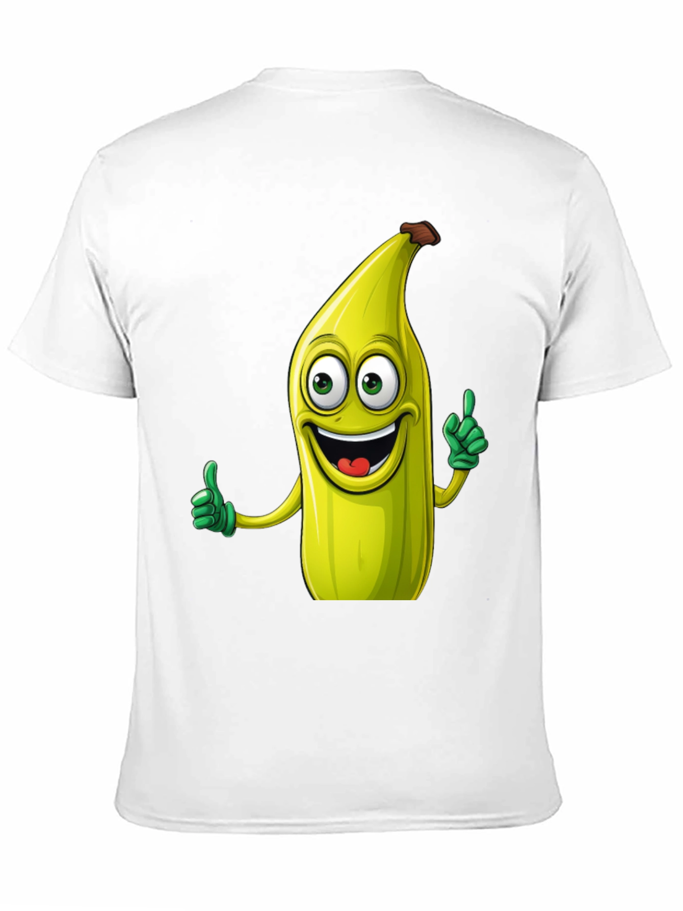 Black Funny Banana Cartoon Black T-Shirt view 11