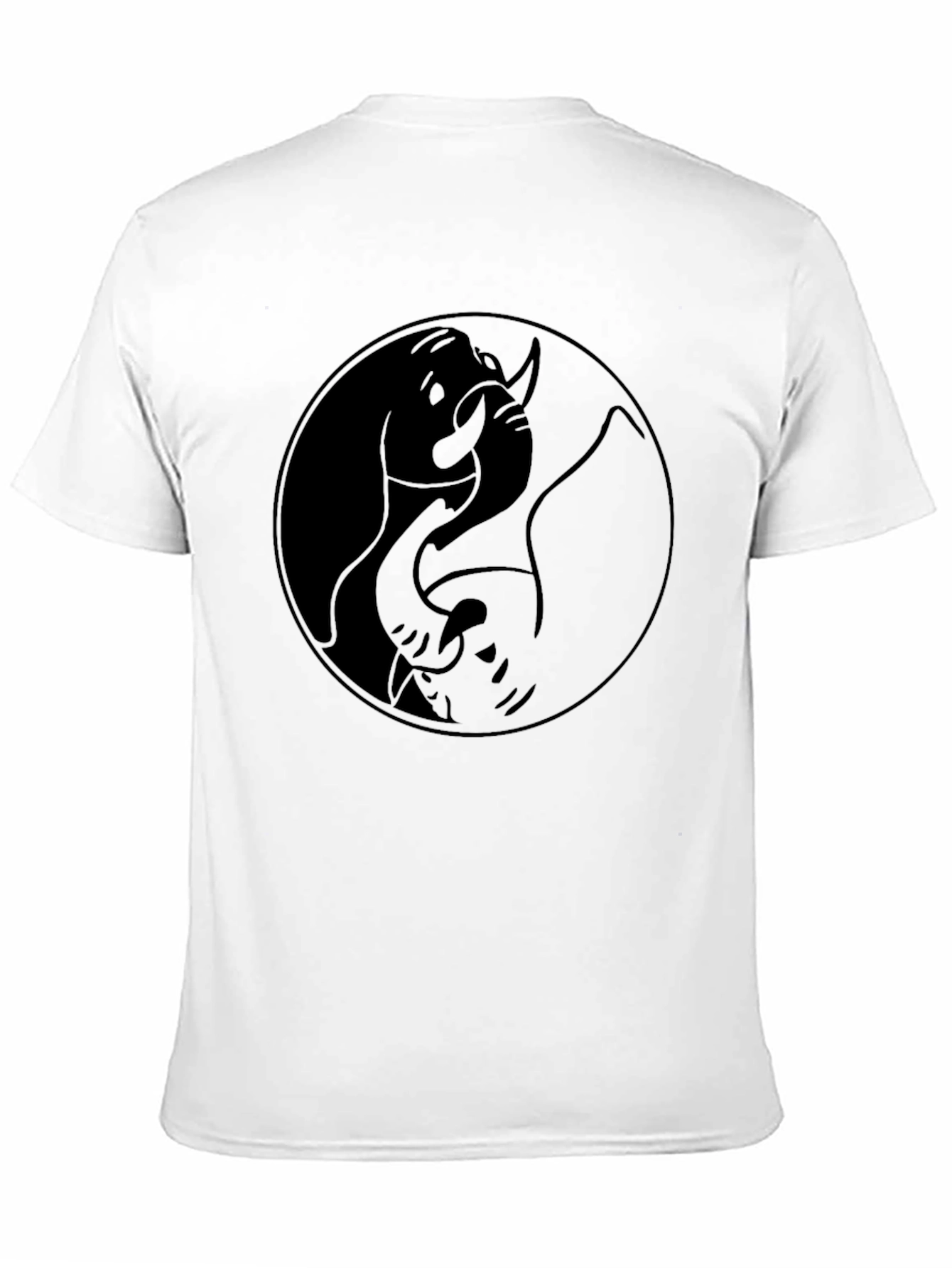 Black Yin Yang Elephant Graphic Tee - Stylish Black T-Shirt view 11