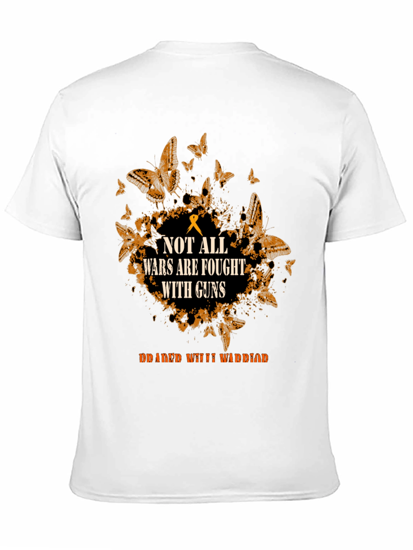 Black Not All Wars are Fought with Guns Black Graphic Tee view 11