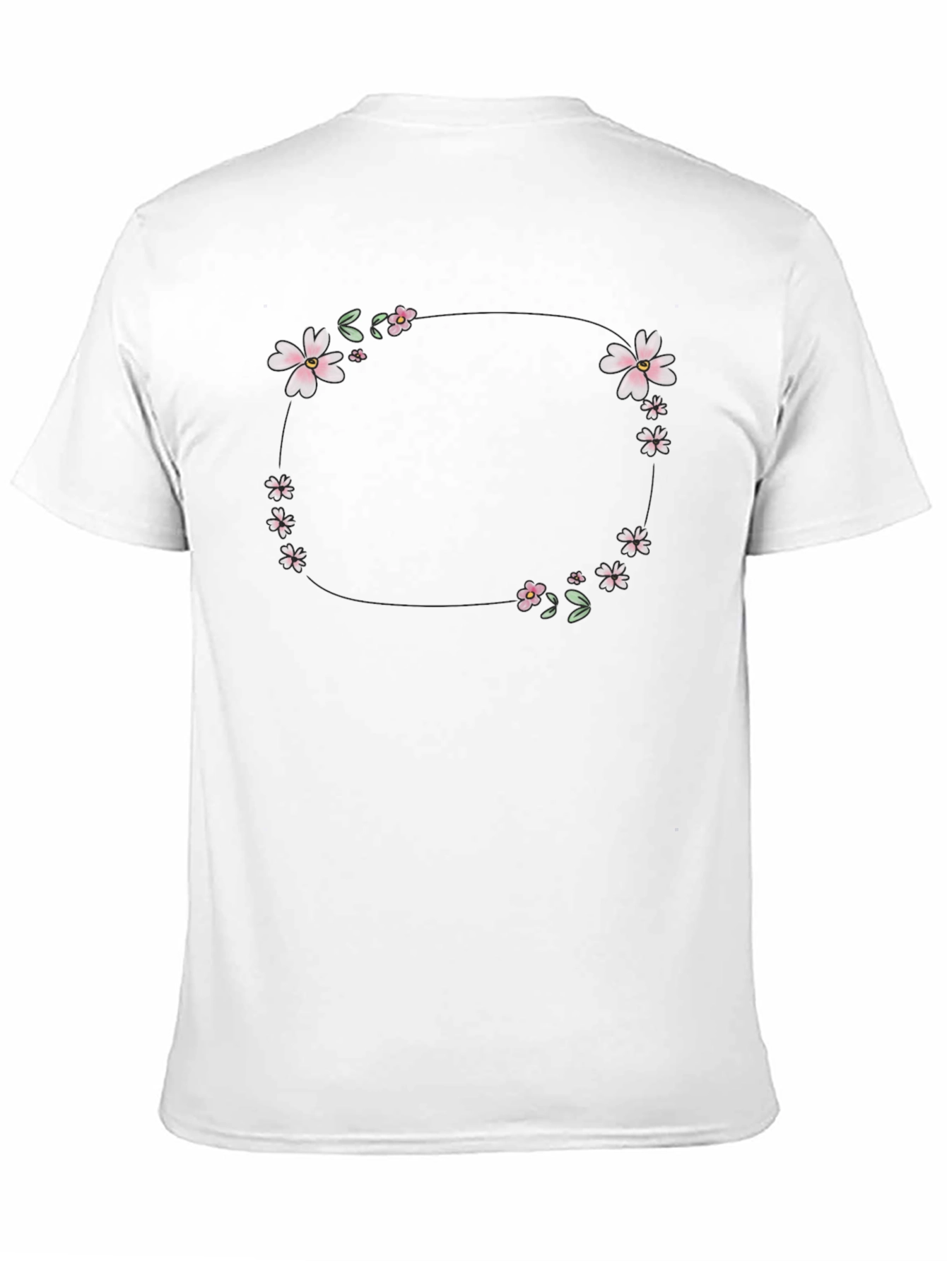 Black Floral Wreath Graphic T-Shirt view 11