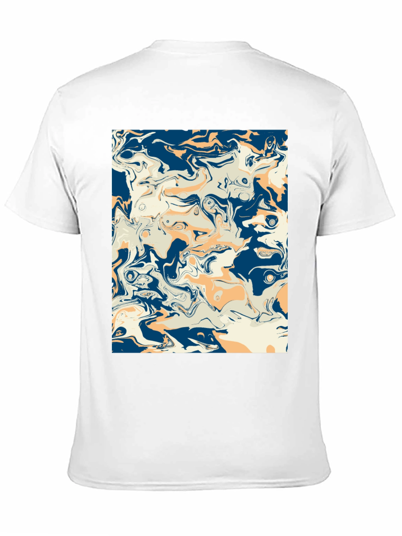 Black Abstract Swirl Graphic Tee - Stylish Men's Black T-Shirt view 11