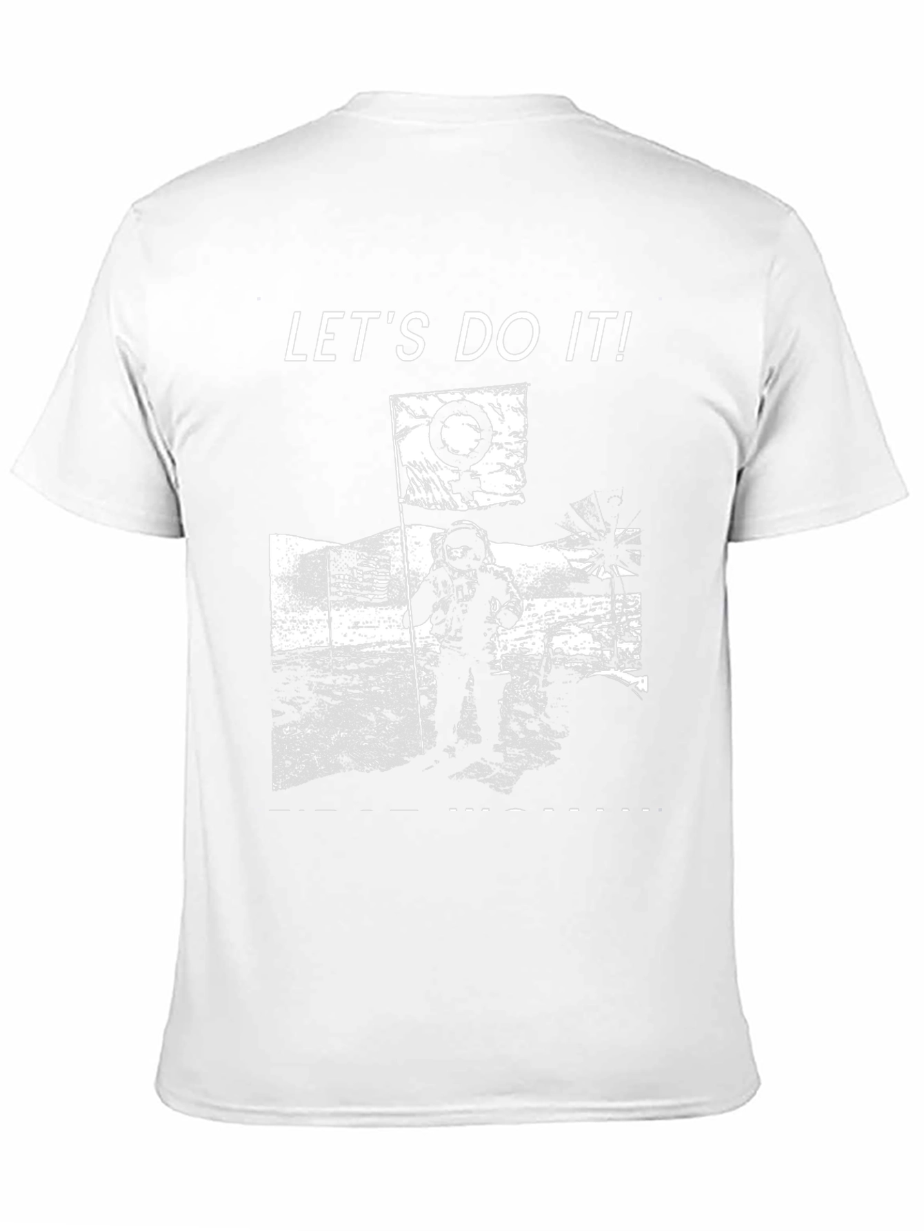 Black Let's Do It! Moon Landing Graphic T-Shirt view 11