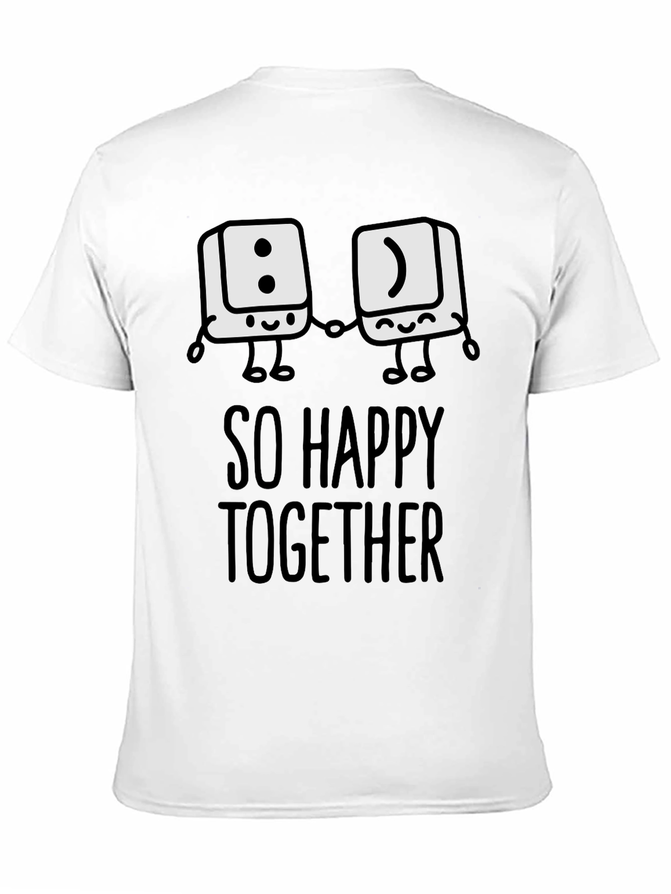 Black So Happy Together Graphic T-Shirt - Fun Couple Tee view 11