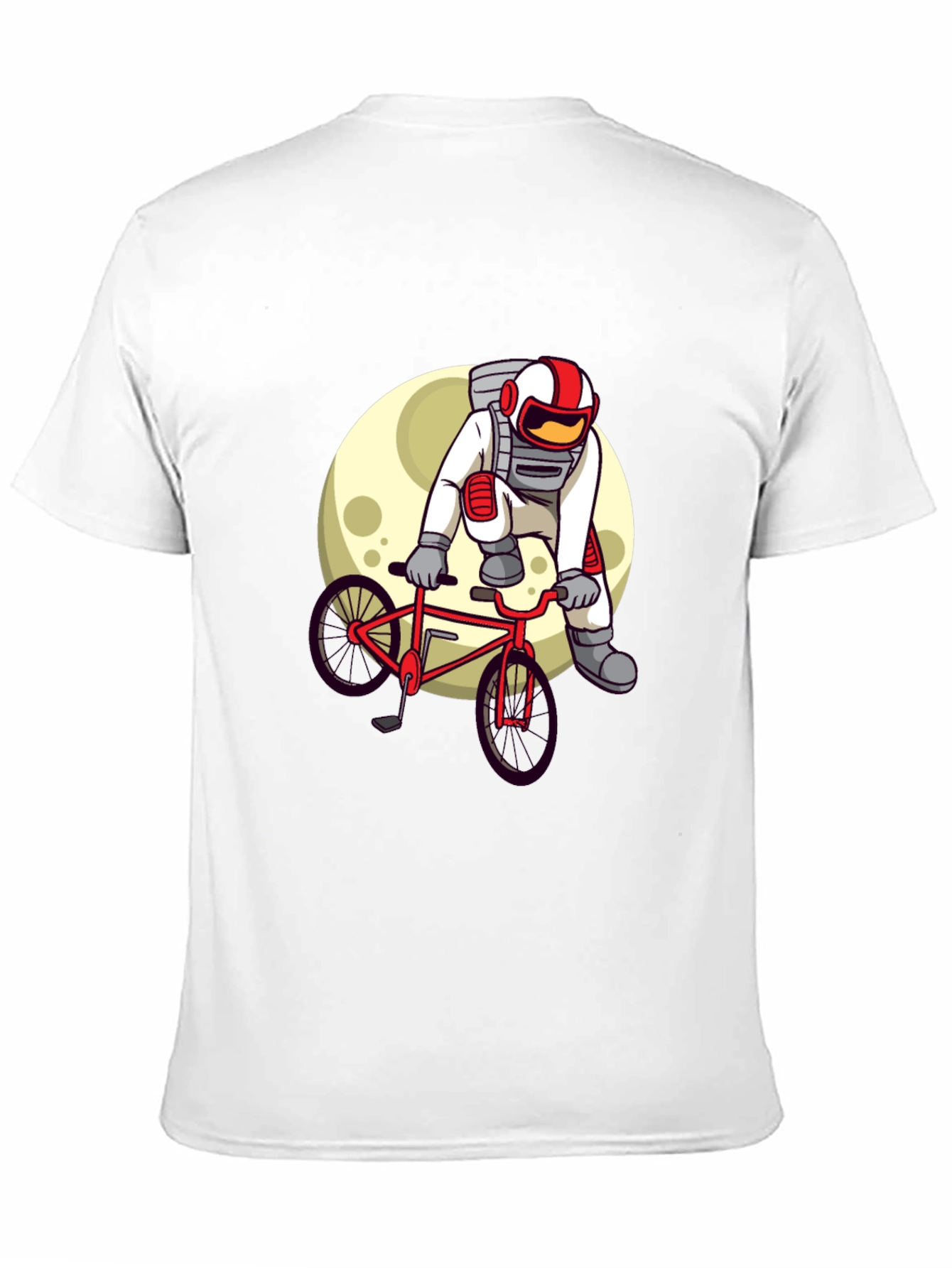 Black Astronaut Biker Graphic Tee - Space Adventure Shirt view 11