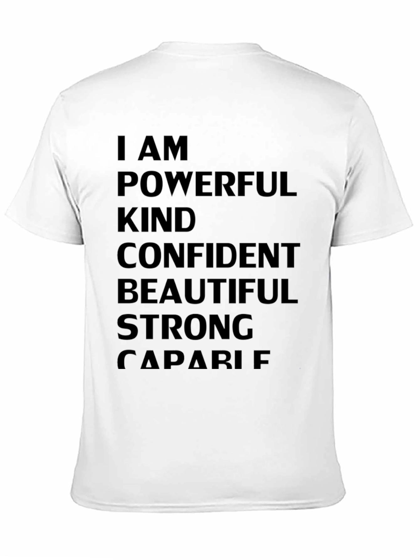 Black Empowering Affirmations T-Shirt: Powerful, Kind, Confident view 11