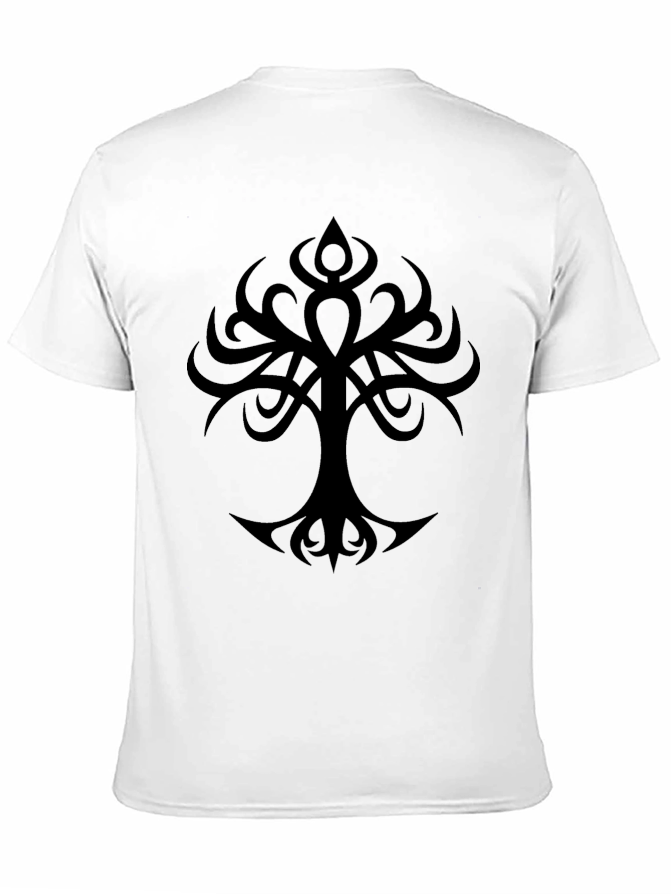 Black Tribal Tree Graphic Black T-Shirt - Unique Design view 11