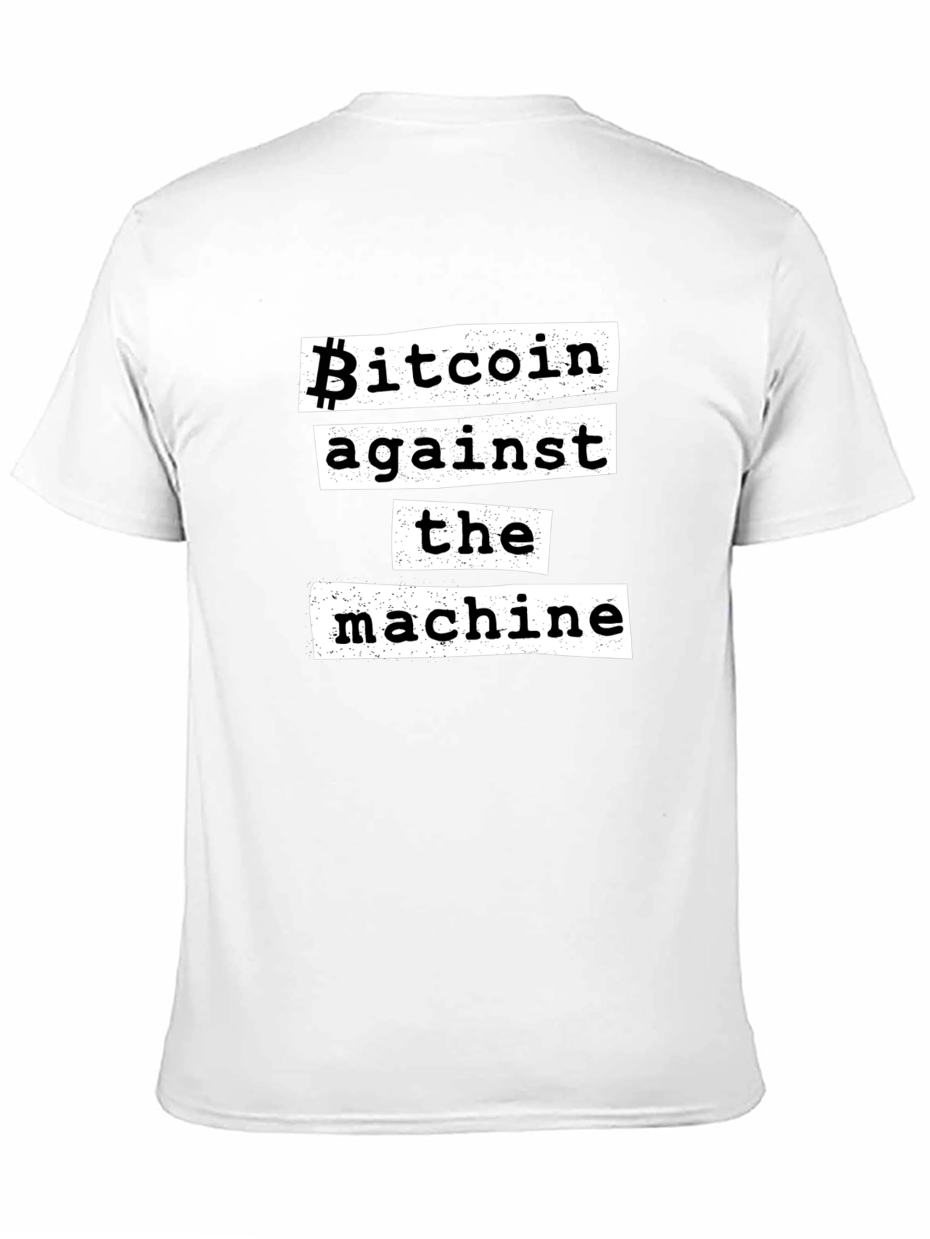 Black Bitcoin Against the Machine Graphic Tee view 11