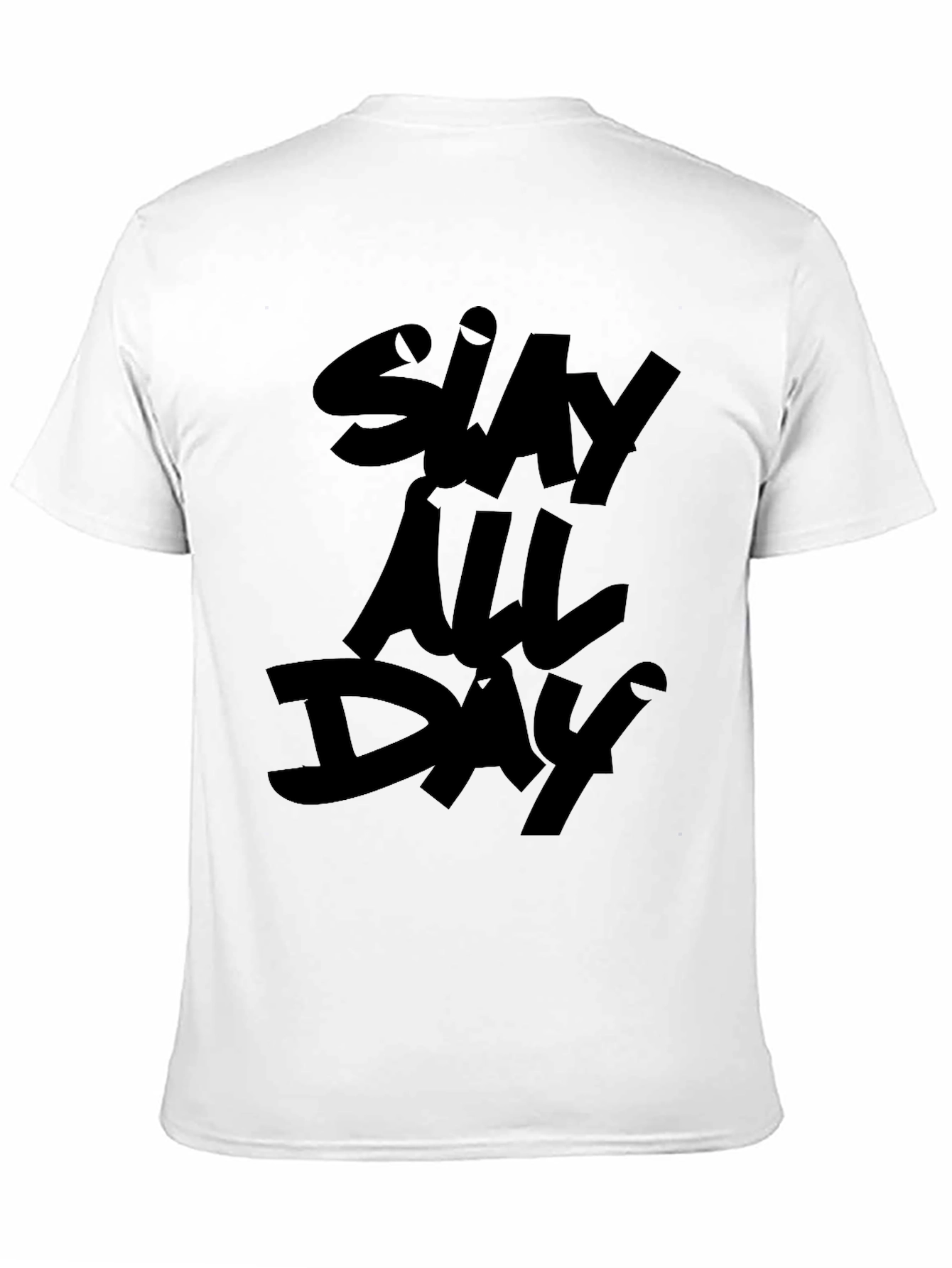 Black Slay All Day Black Graphic Tee view 11