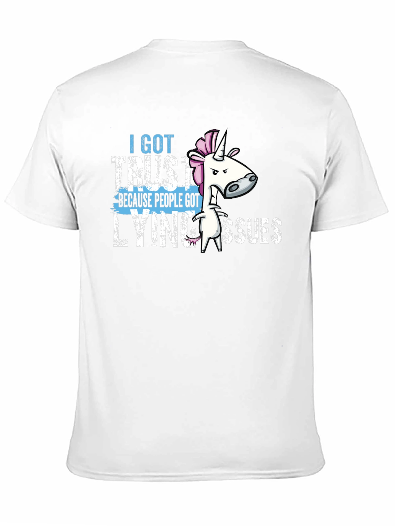 Black Trust Issues Graphic T-Shirt - Funny Unicorn Tee view 11