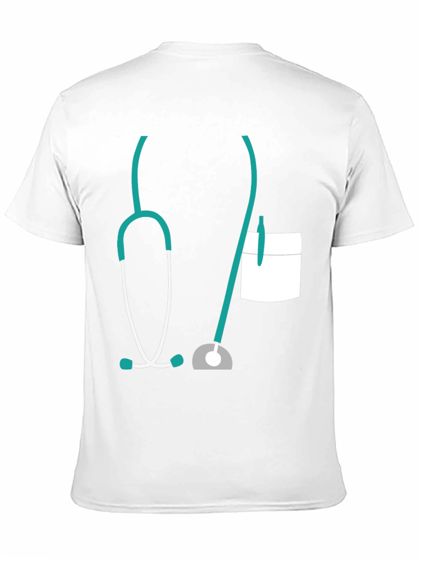 Black Doctor Stethoscope Graphic Tee - Novelty Medical Shirt view 11
