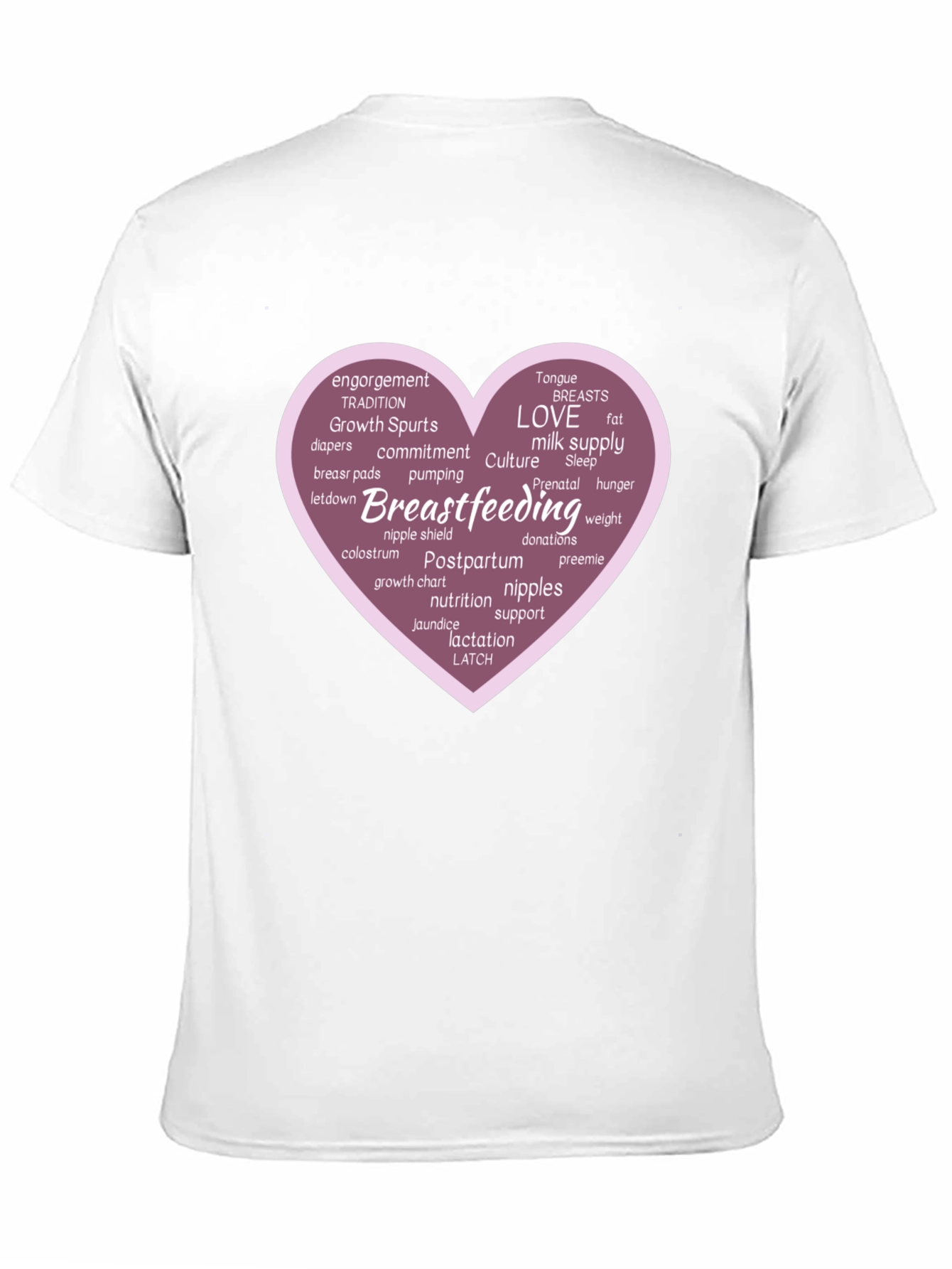 Black Breastfeeding Love Heart Graphic Tee view 11