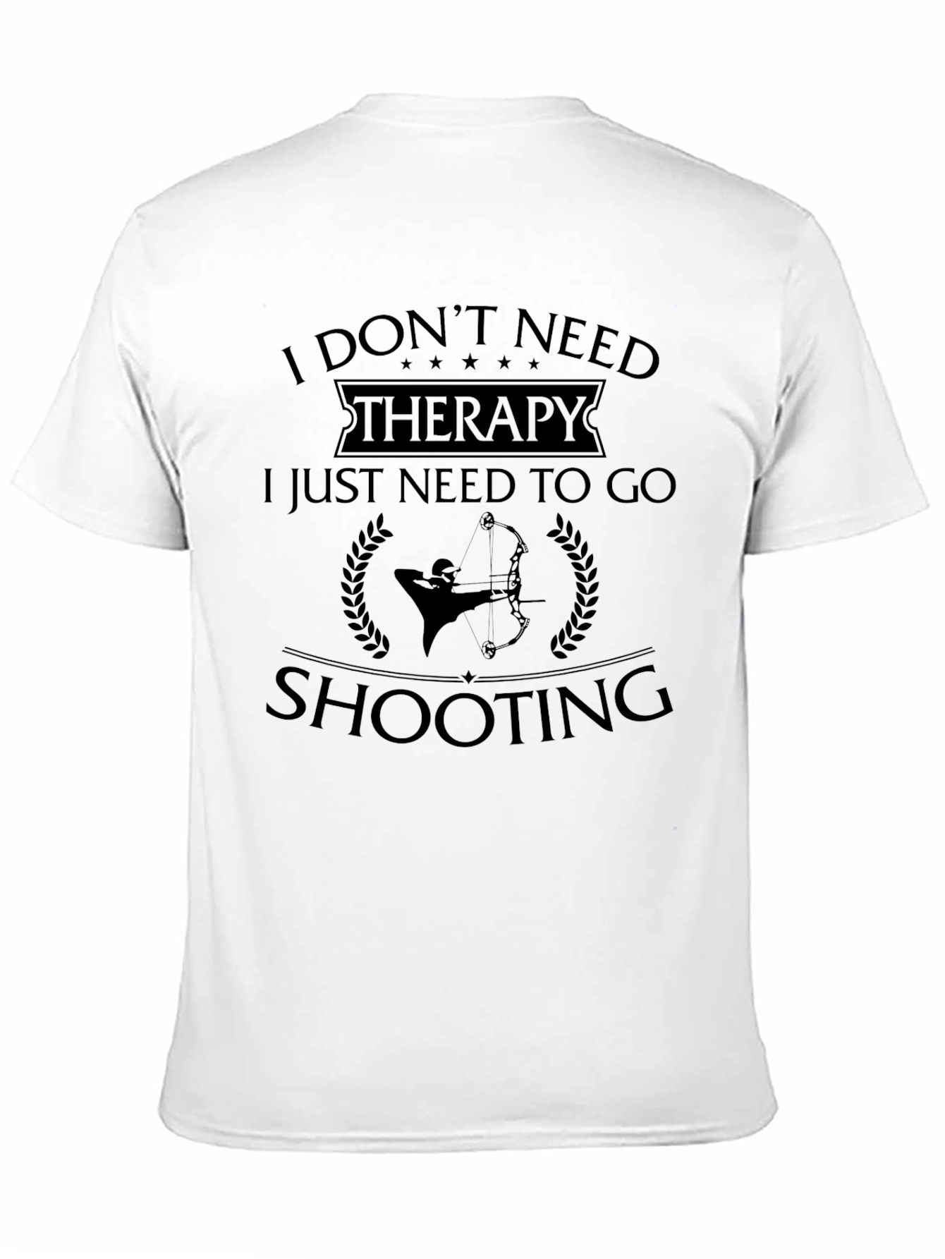Black Shooting Therapy T-Shirt - Archery Gift view 11