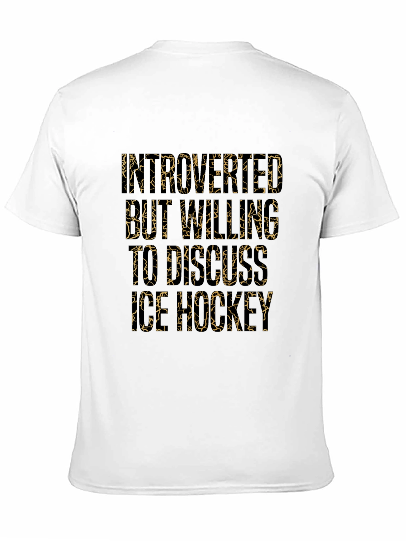Black Introverted Ice Hockey Lover Graphic Tee view 11