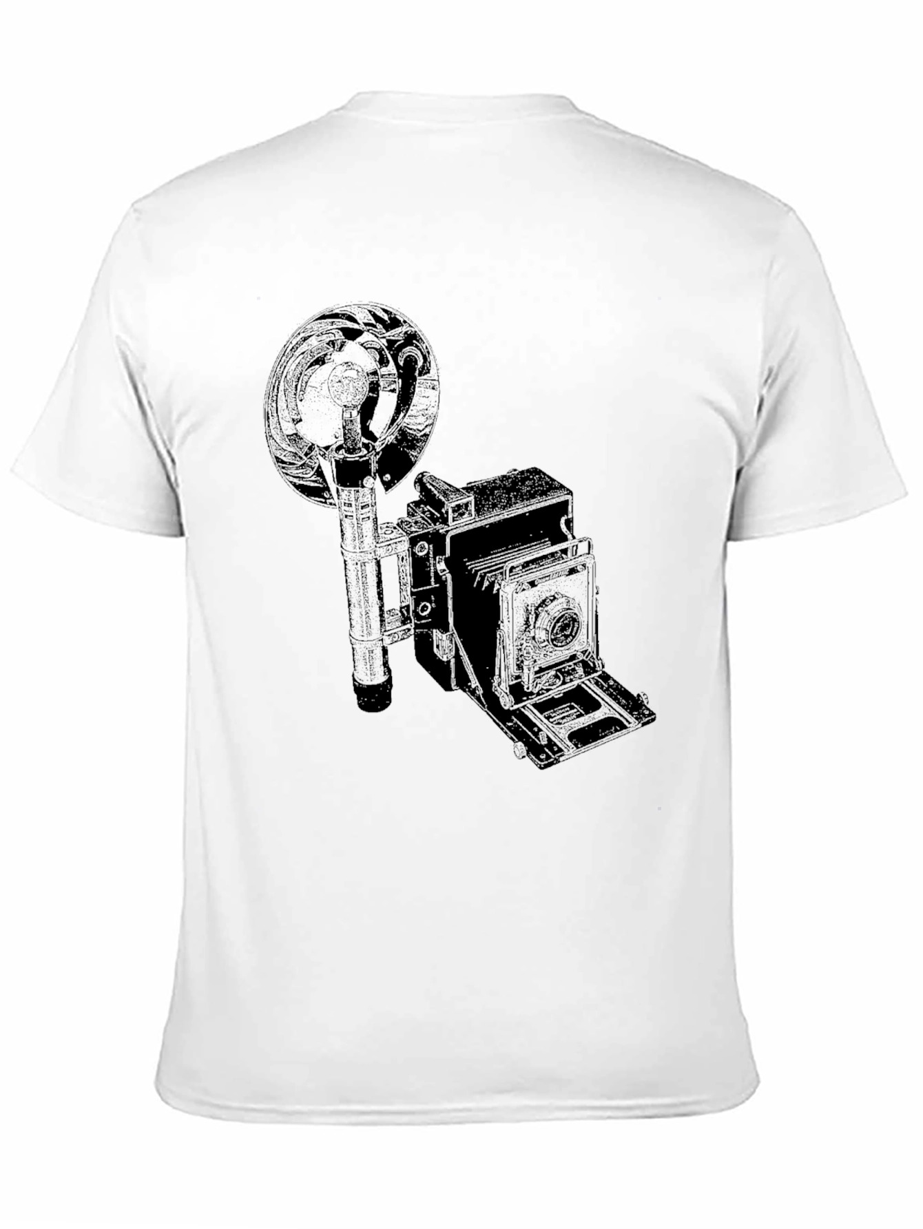 Black Vintage Camera Graphic Black T-Shirt view 11