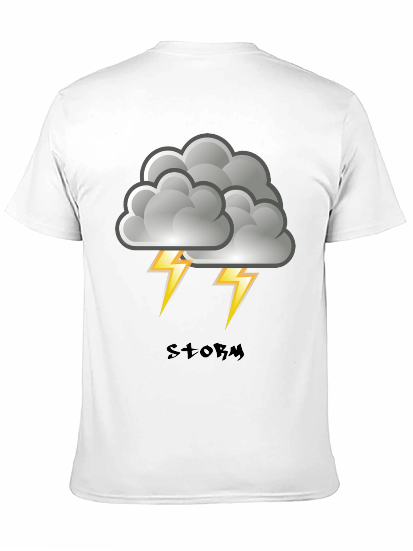 Black Storm Cloud Graphic Print Men's T-Shirt view 11