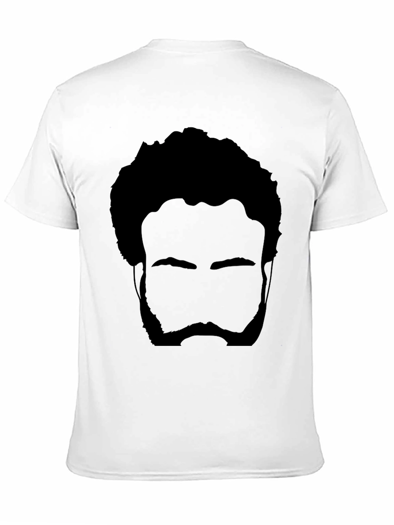 Black Graphic Black T-Shirt - Silhouette Face view 11