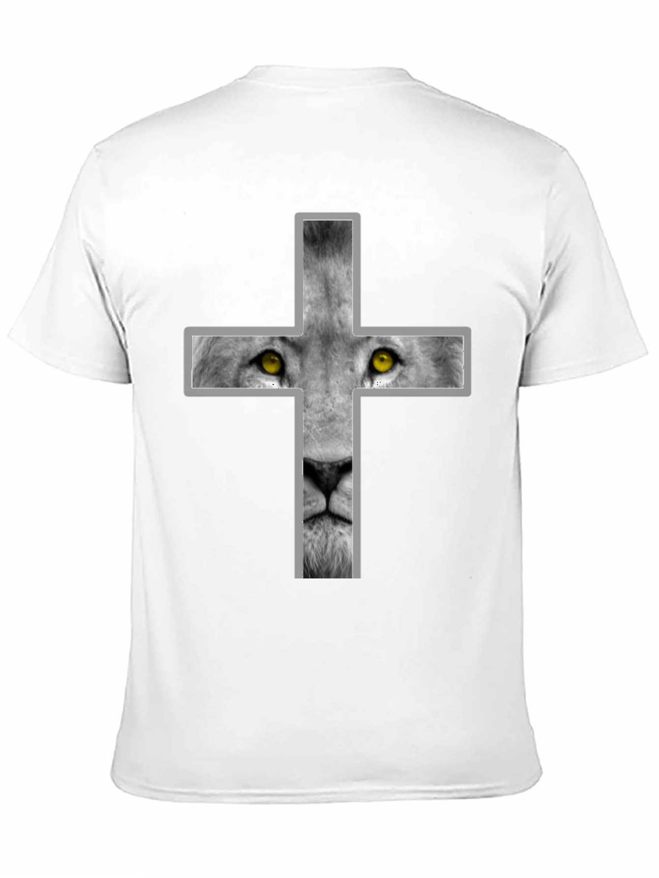 Black Lion Cross Graphic Tee - Black Cotton Blend view 11