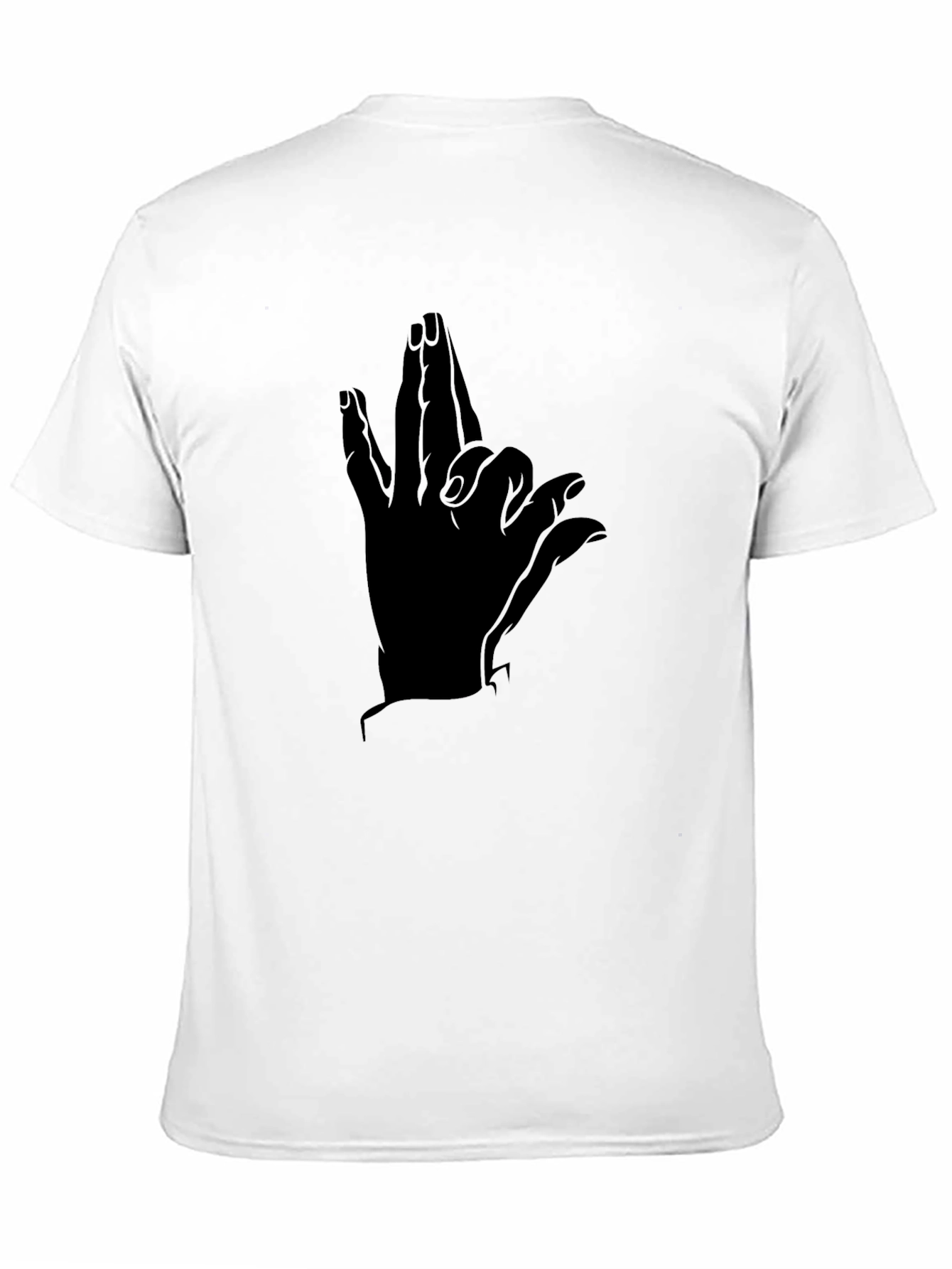 Black Men's Black Graphic Tee - Hand Design view 11