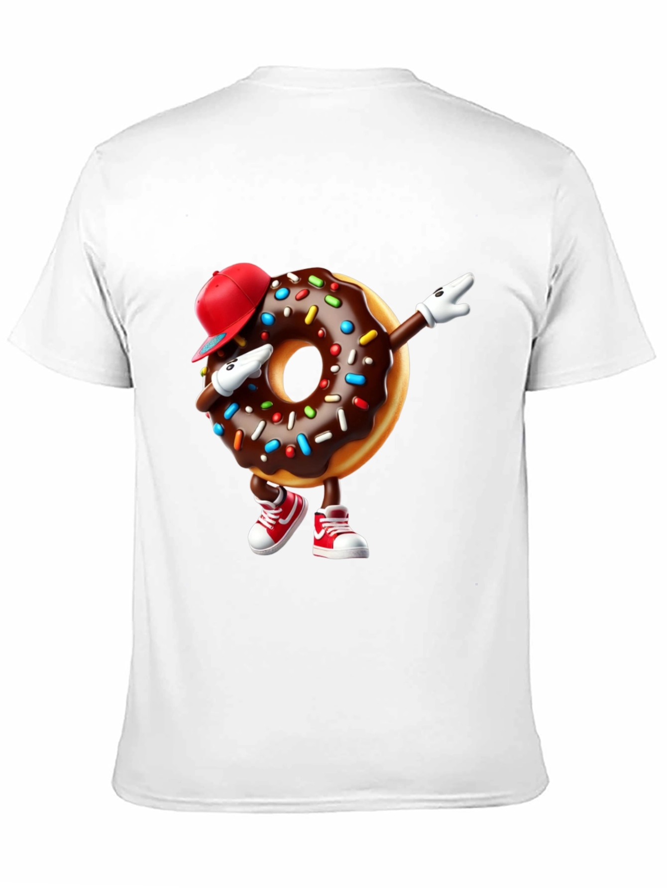 Black Dabbing Donut T-Shirt - Fun Foodie Fashion view 11