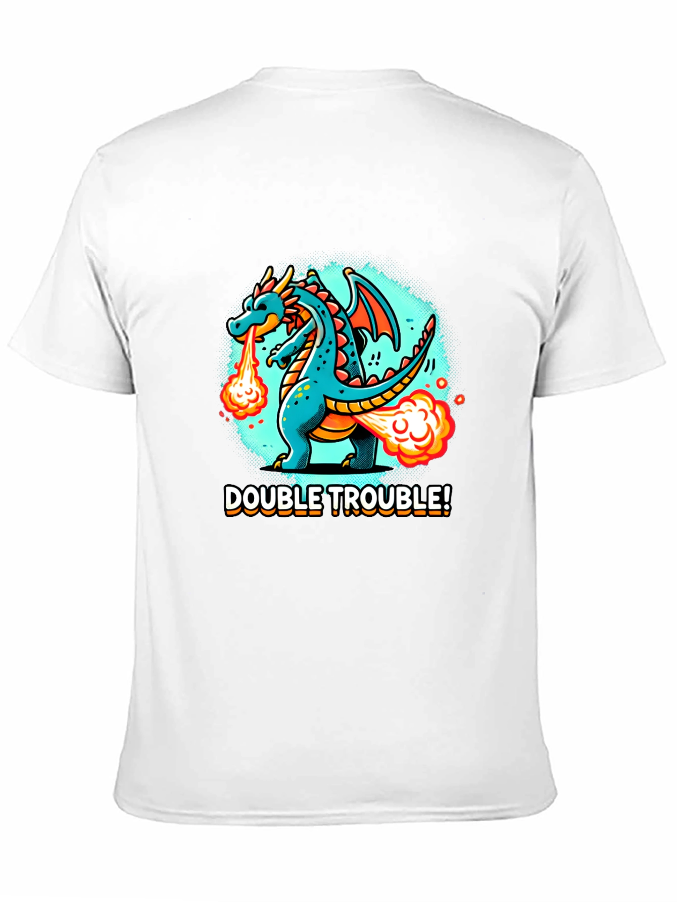 Black Double Trouble Dragon Graphic Tee - Black view 11