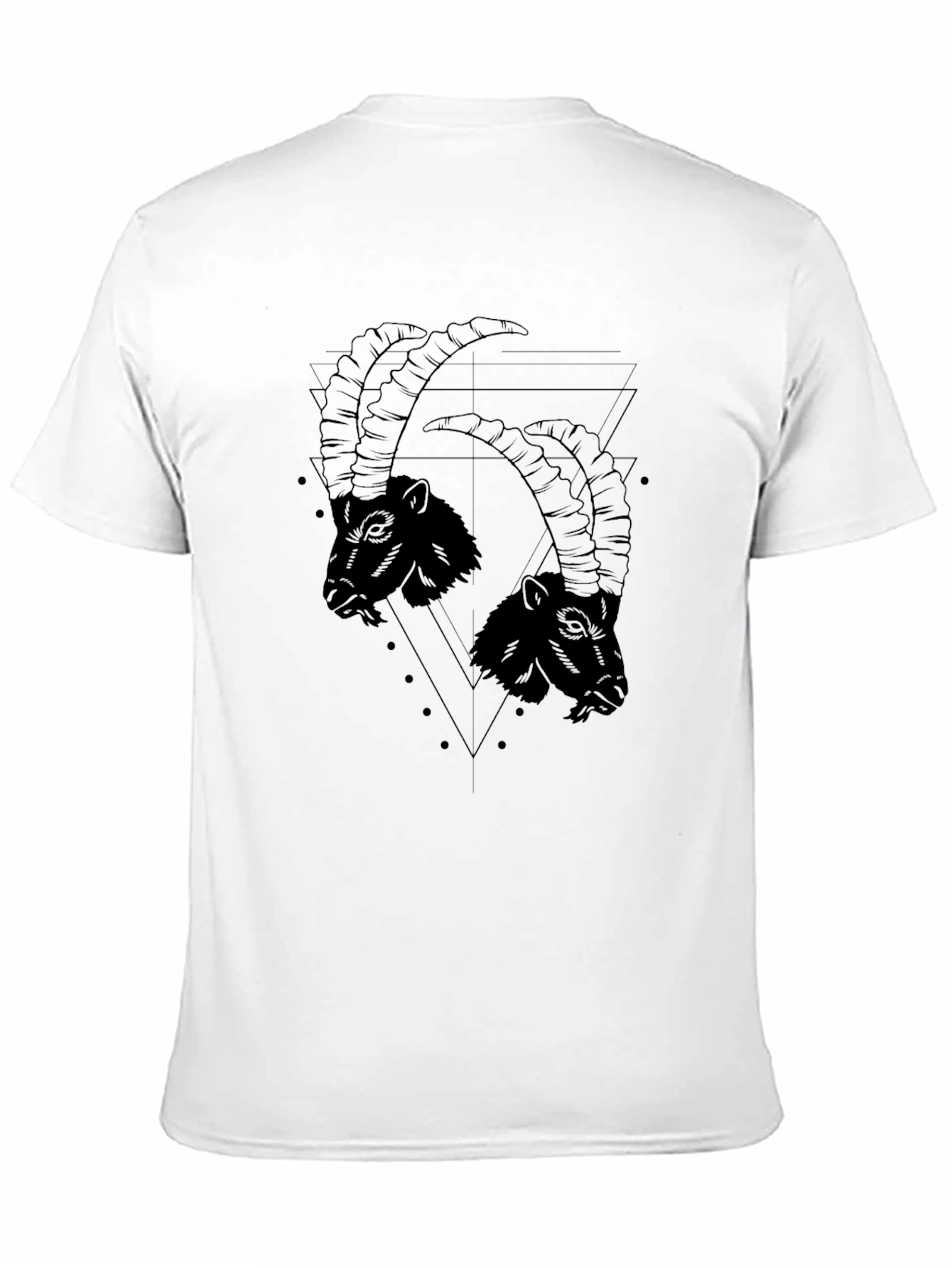 Black Graphic Tee - Two Goats Design Black T-Shirt view 11