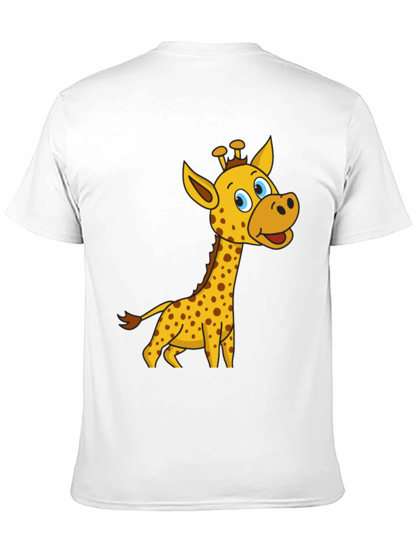 Black Cartoon Giraffe Black T-Shirt view 11