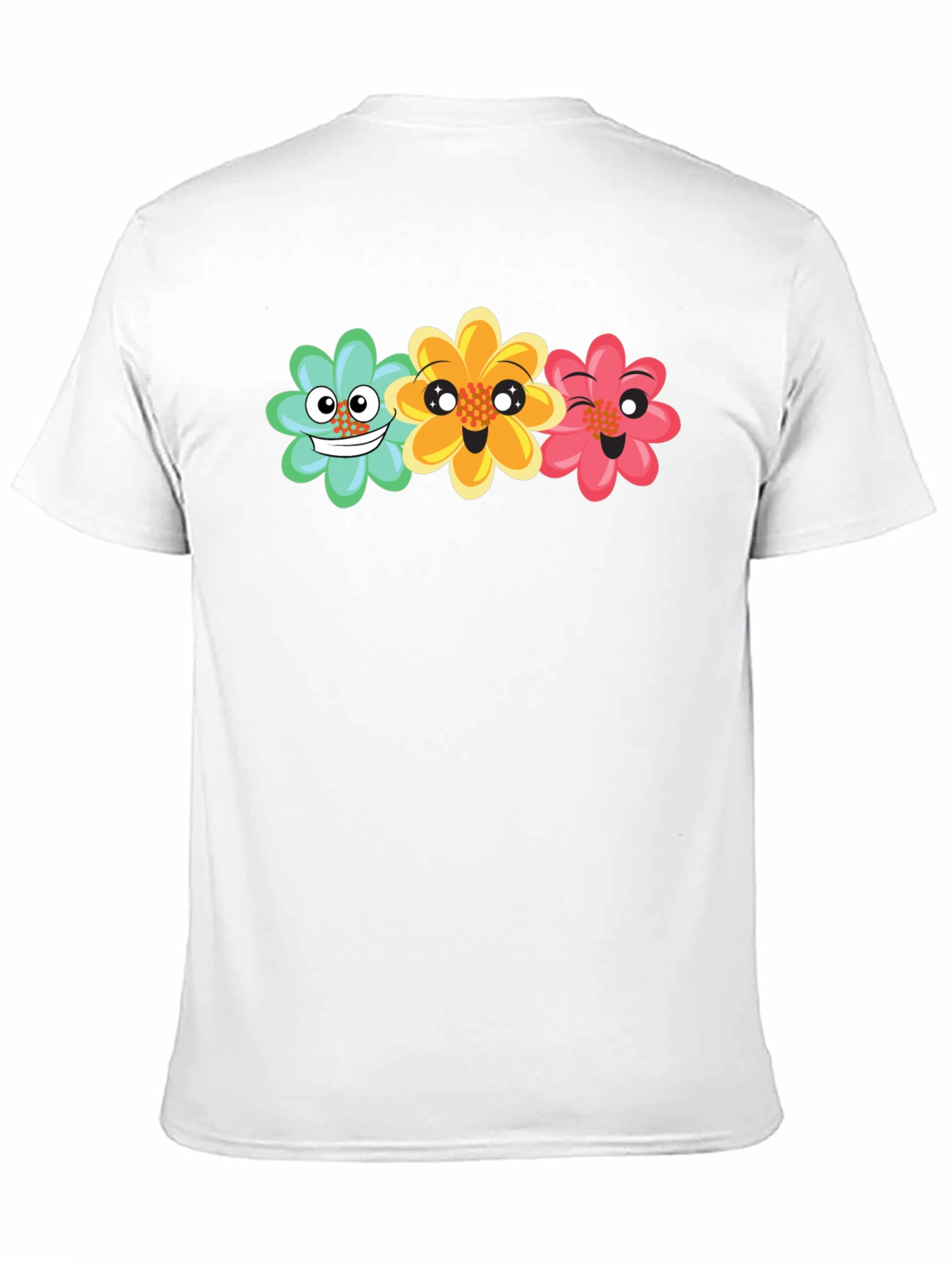 Black Fun Floral Graphic Tee - Black Unisex T-Shirt view 11