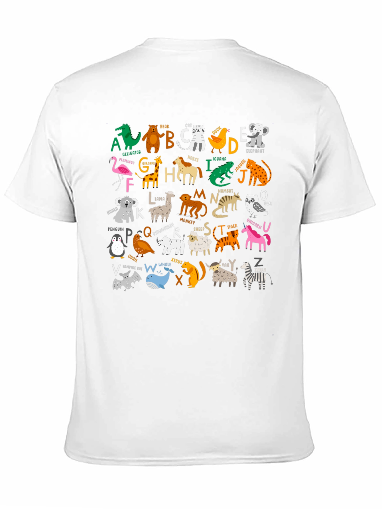 Black Animal Alphabet T-Shirt - Educational & Fun view 11