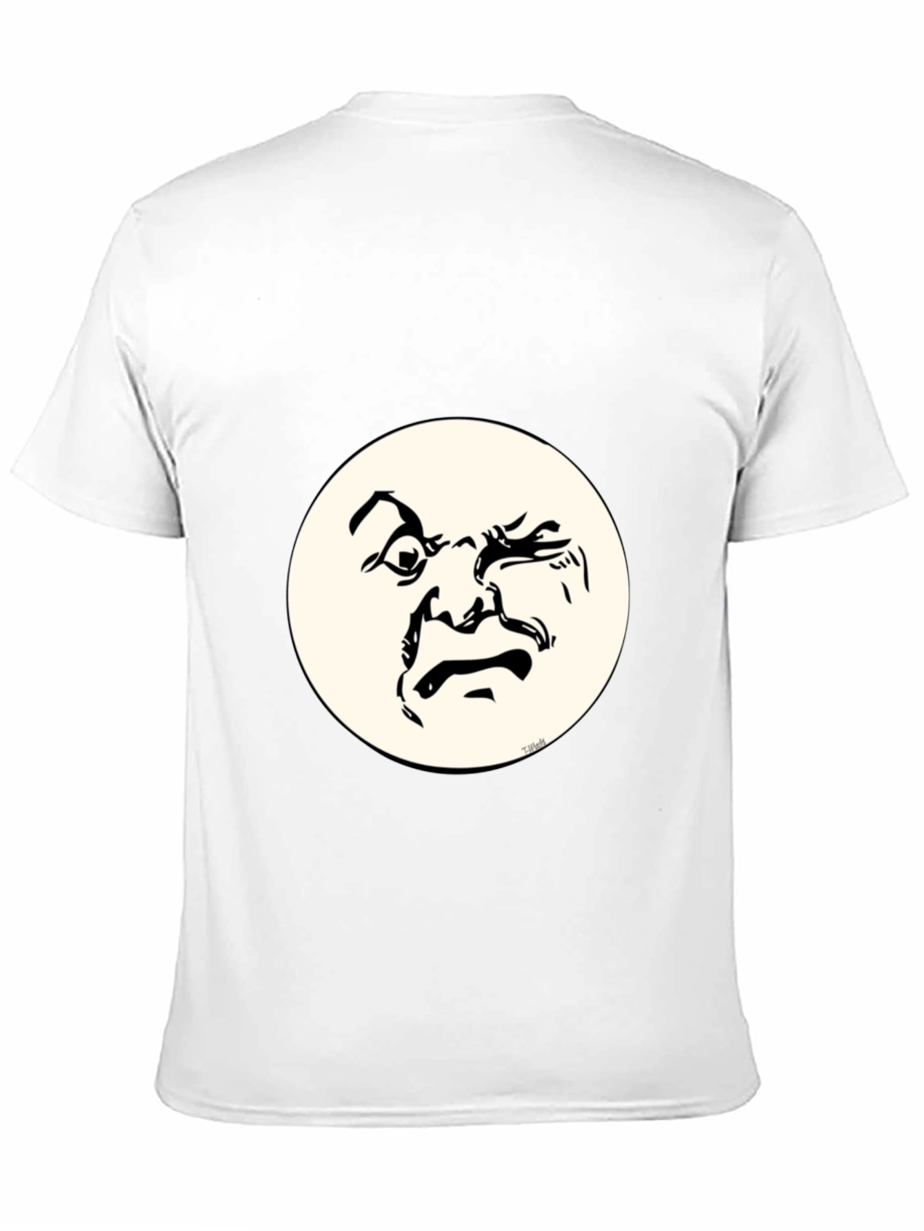 Black Funny Face Graphic T-Shirt - Crew Neck Cotton Tee view 11
