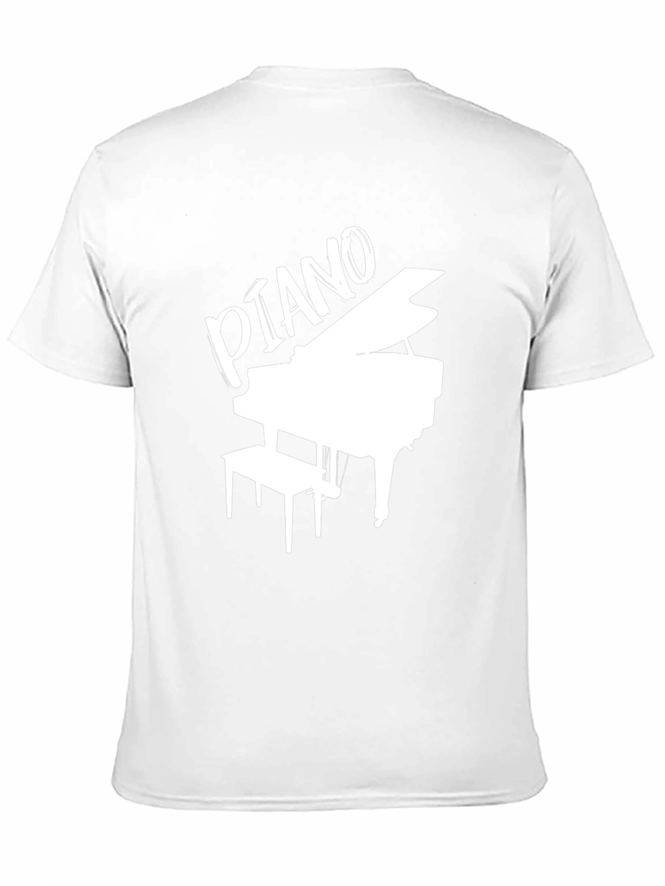 Black Piano Graphic Tee - Black Cotton T-Shirt view 11