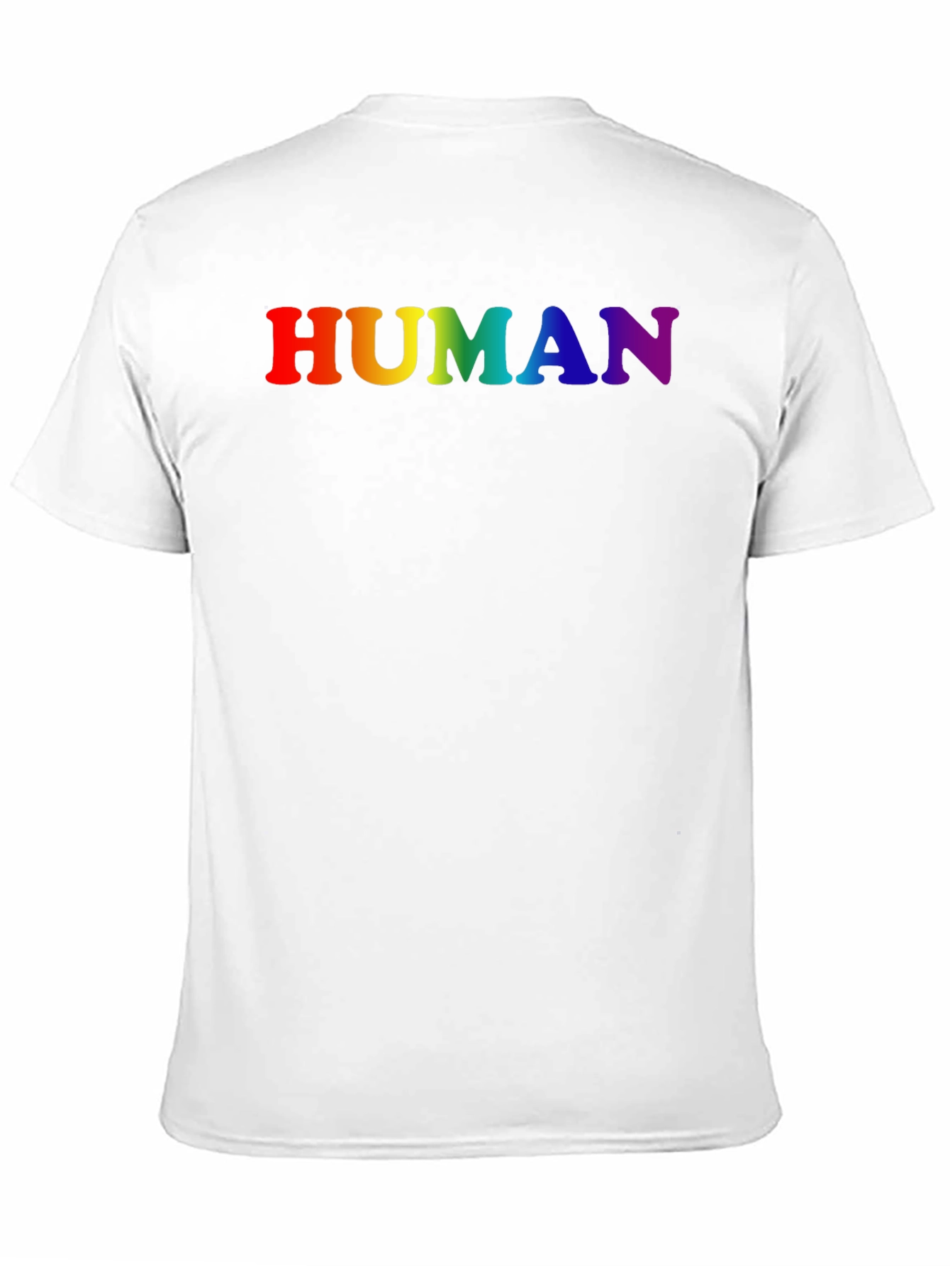 Black Rainbow HUMAN Graphic Black T-Shirt view 11