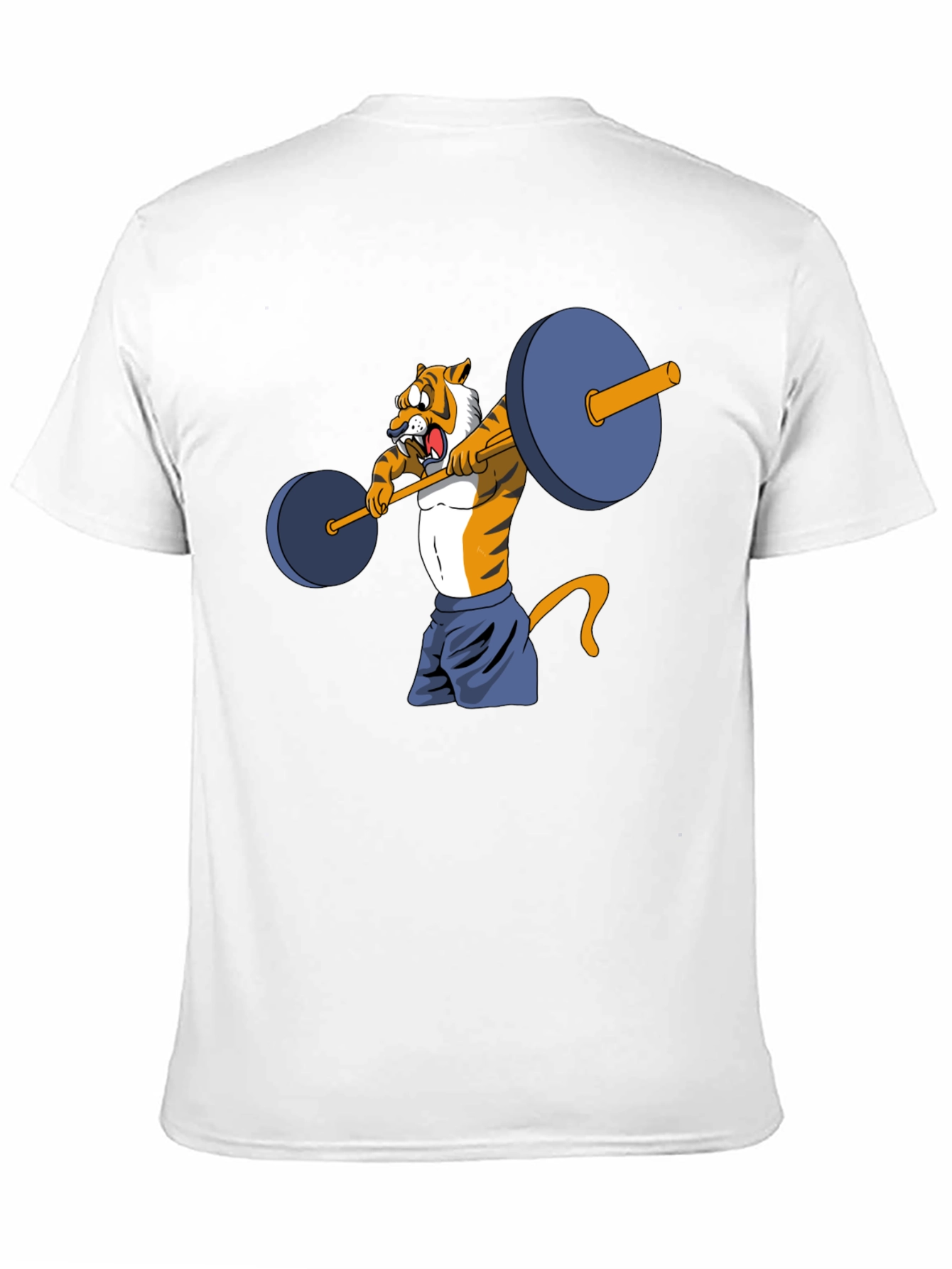 Black Tiger Lifting Weights Graphic Tee view 11